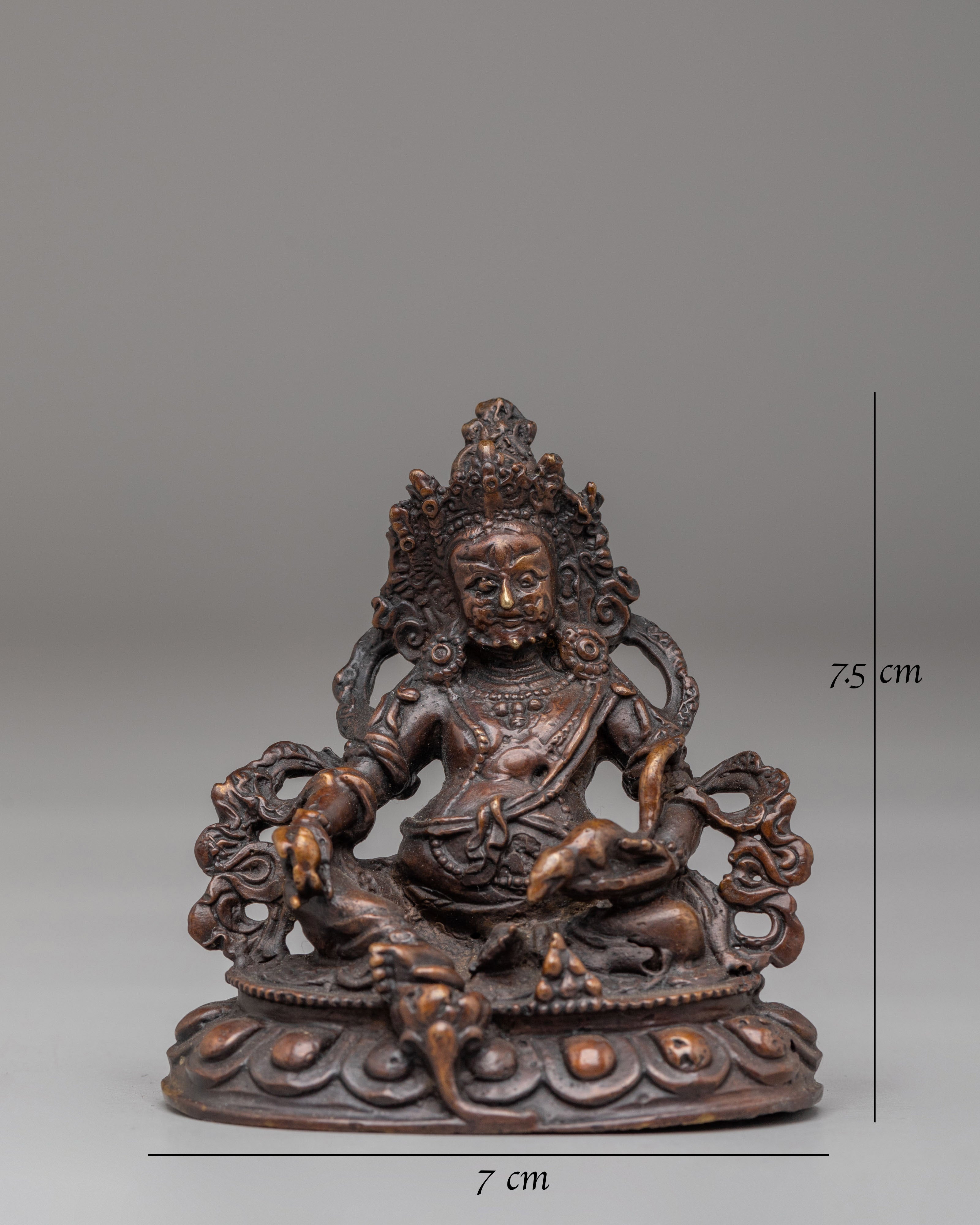 Spiritual Dzambhala Deity Altar Statue | Tibetan Buddhist Wealth God Figurine