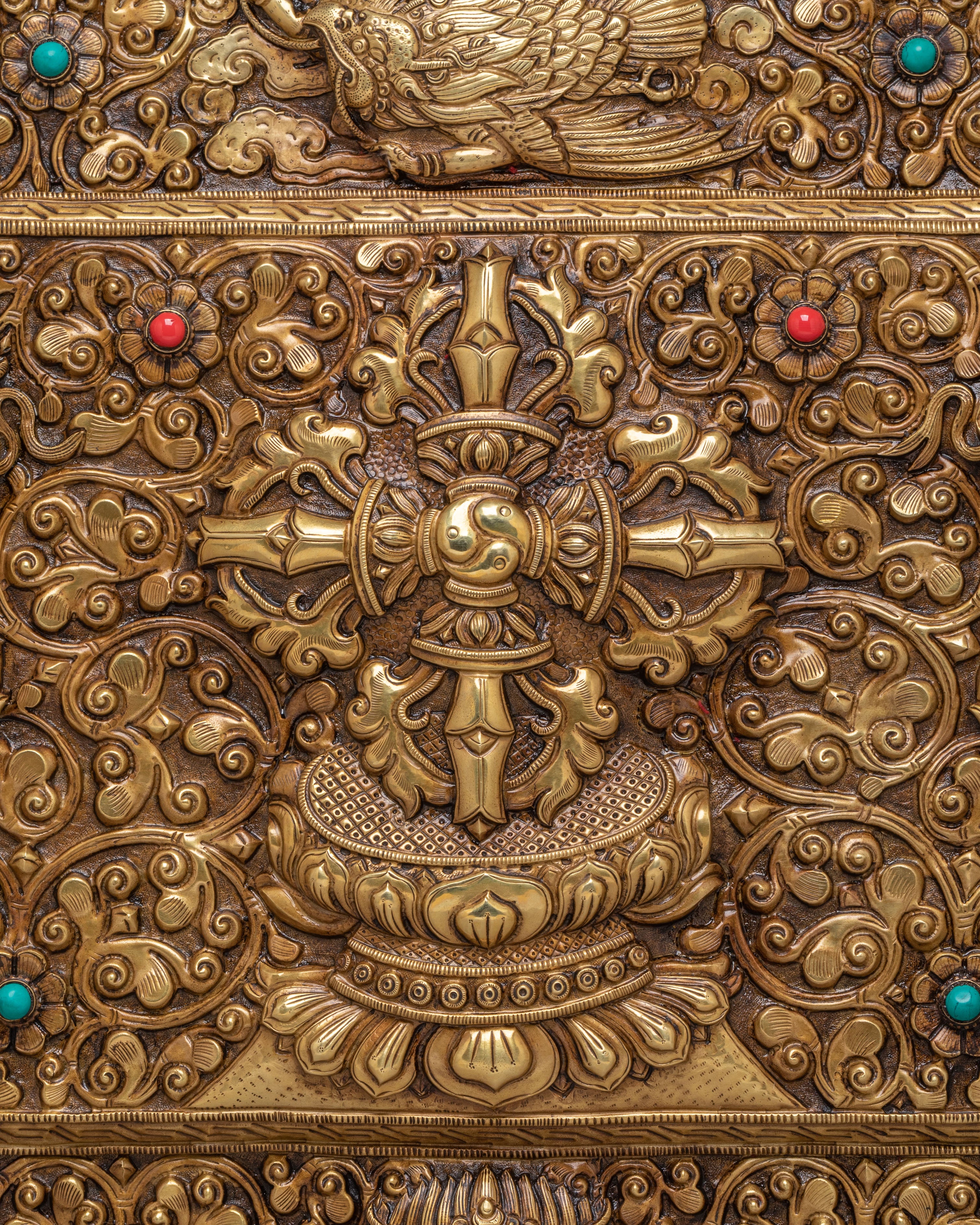 Handmade Wall Hanging with Biswo Vajra | Symbol of Protection and Spiritual Strength