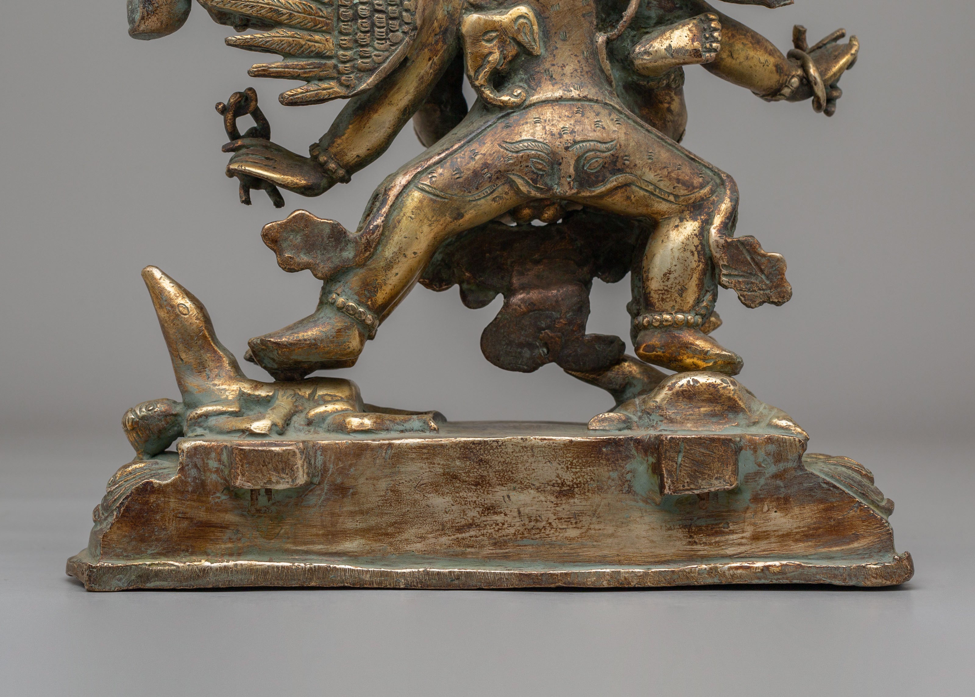 Mahakala With Consort Statue | Tibetan Protector Deity Statue