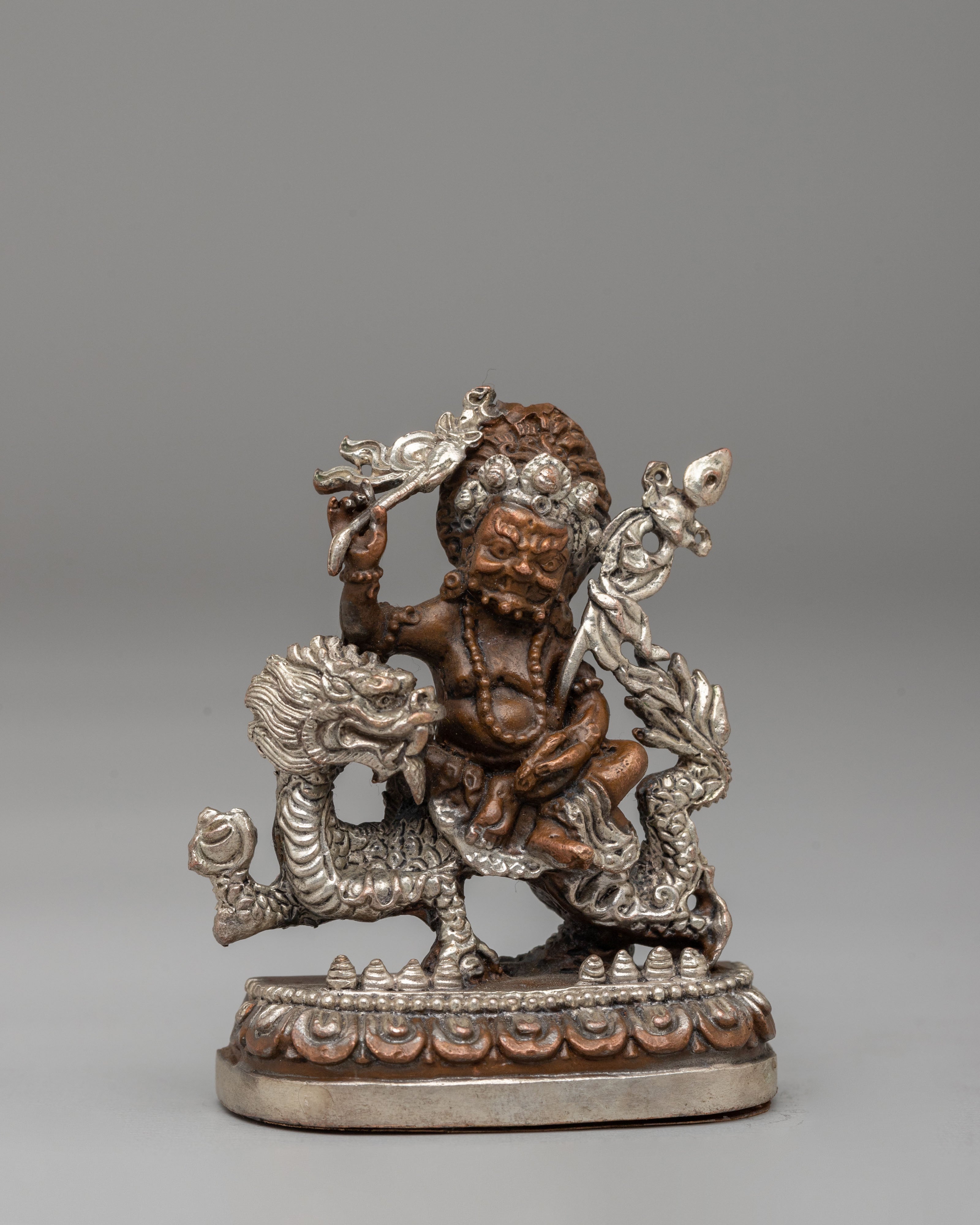 White Dzambhala Deity Statue | Buddhist Wealth God Sculpture