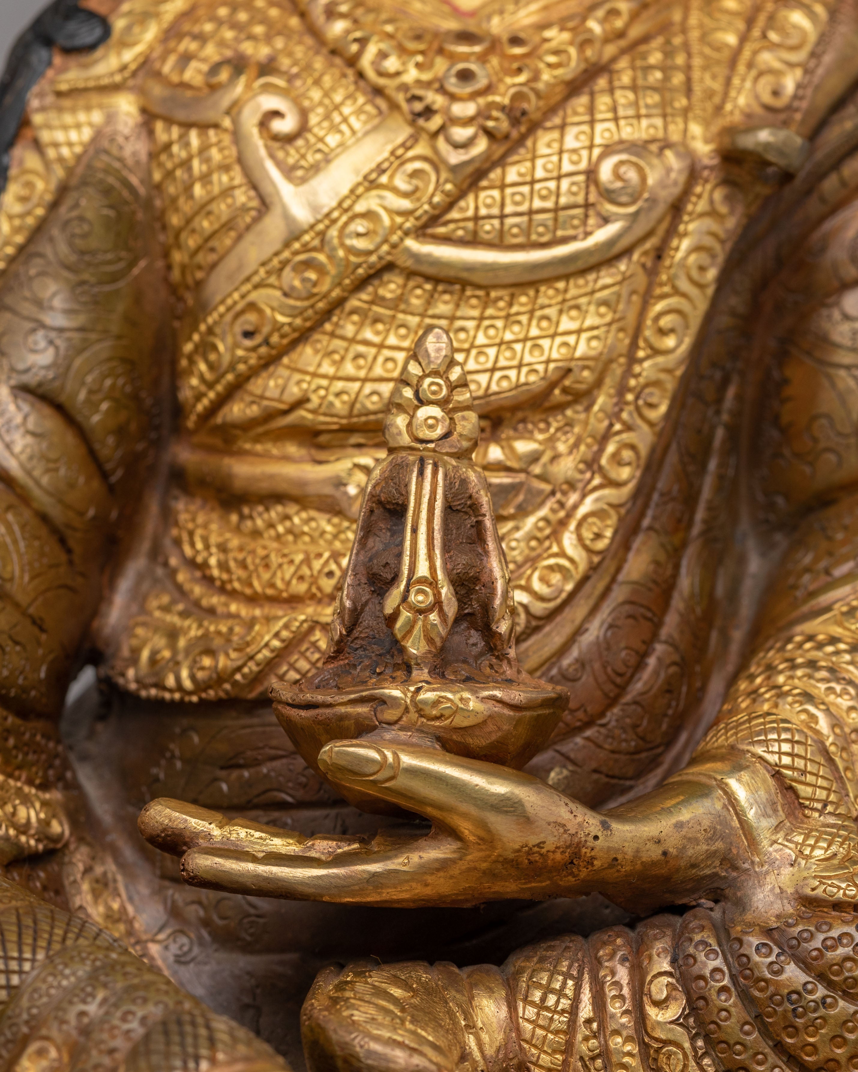 Sacred Guru Rinpoche Statue | Handcrafted Tibetan Deity Figure