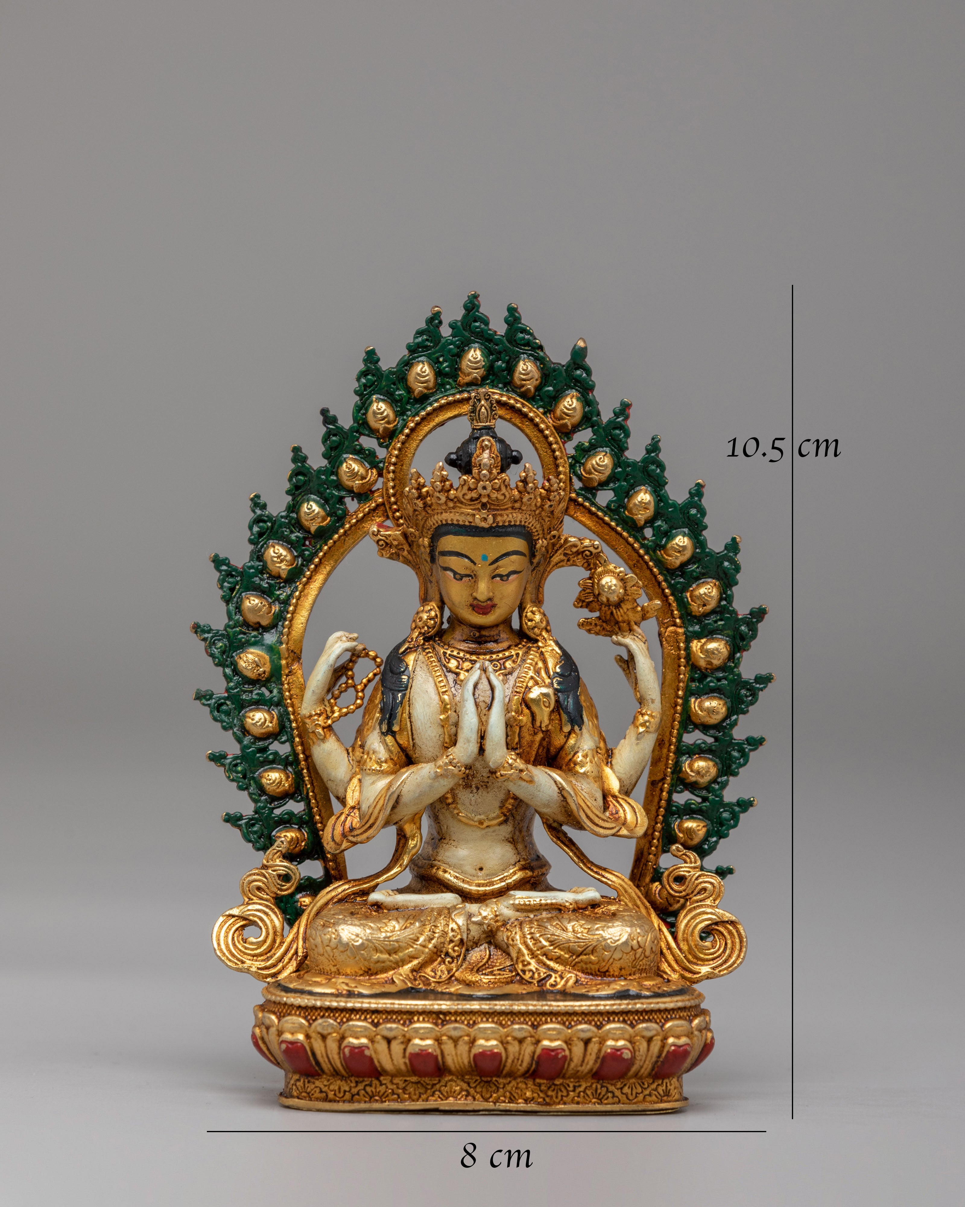 Himalayan Chenrezig Altar Statue | Buddhist Altar Decor