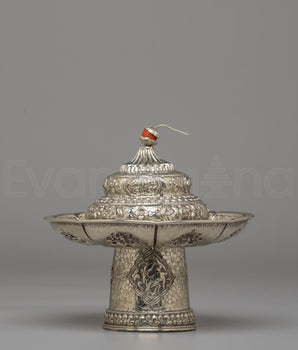 Buddhist Handcrafted Tea Cup Holder | Sacred Decorative Art