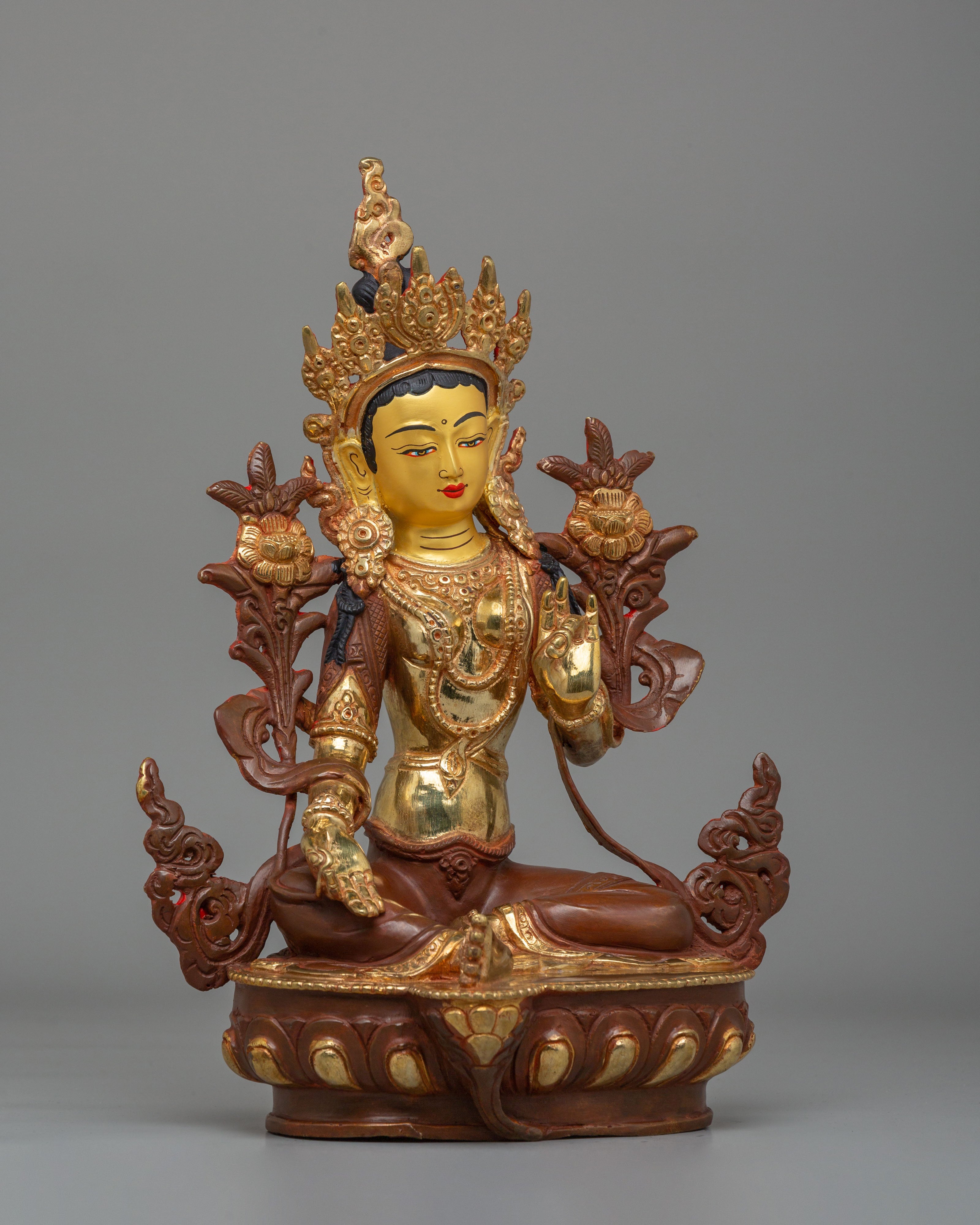 Himalayan Green Tara Goddess Sculpture | A Divine Artwork for Spiritual Harmony