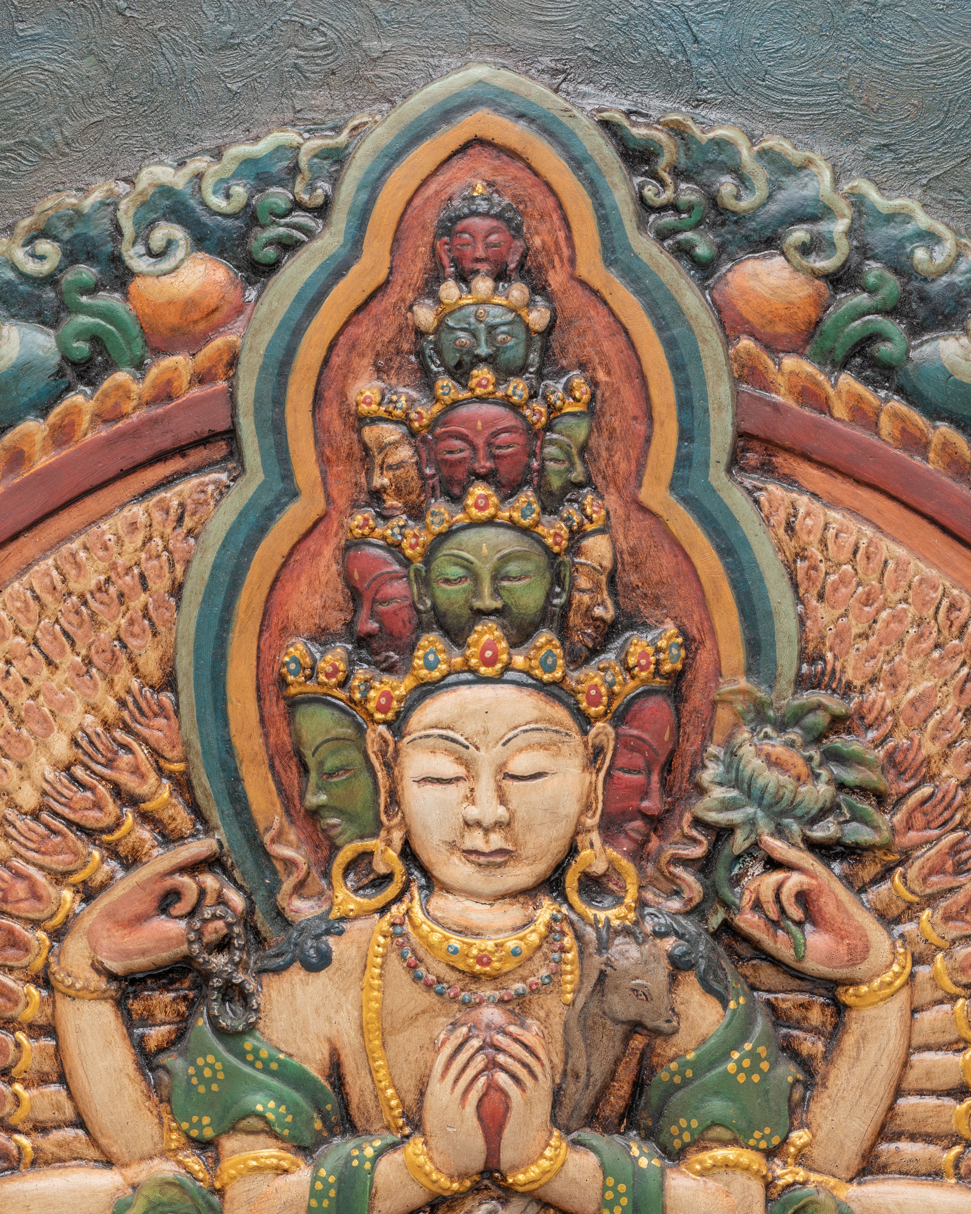 1000-armed Chenrezig Wall Hanging | Traditional Tibetan Artwork