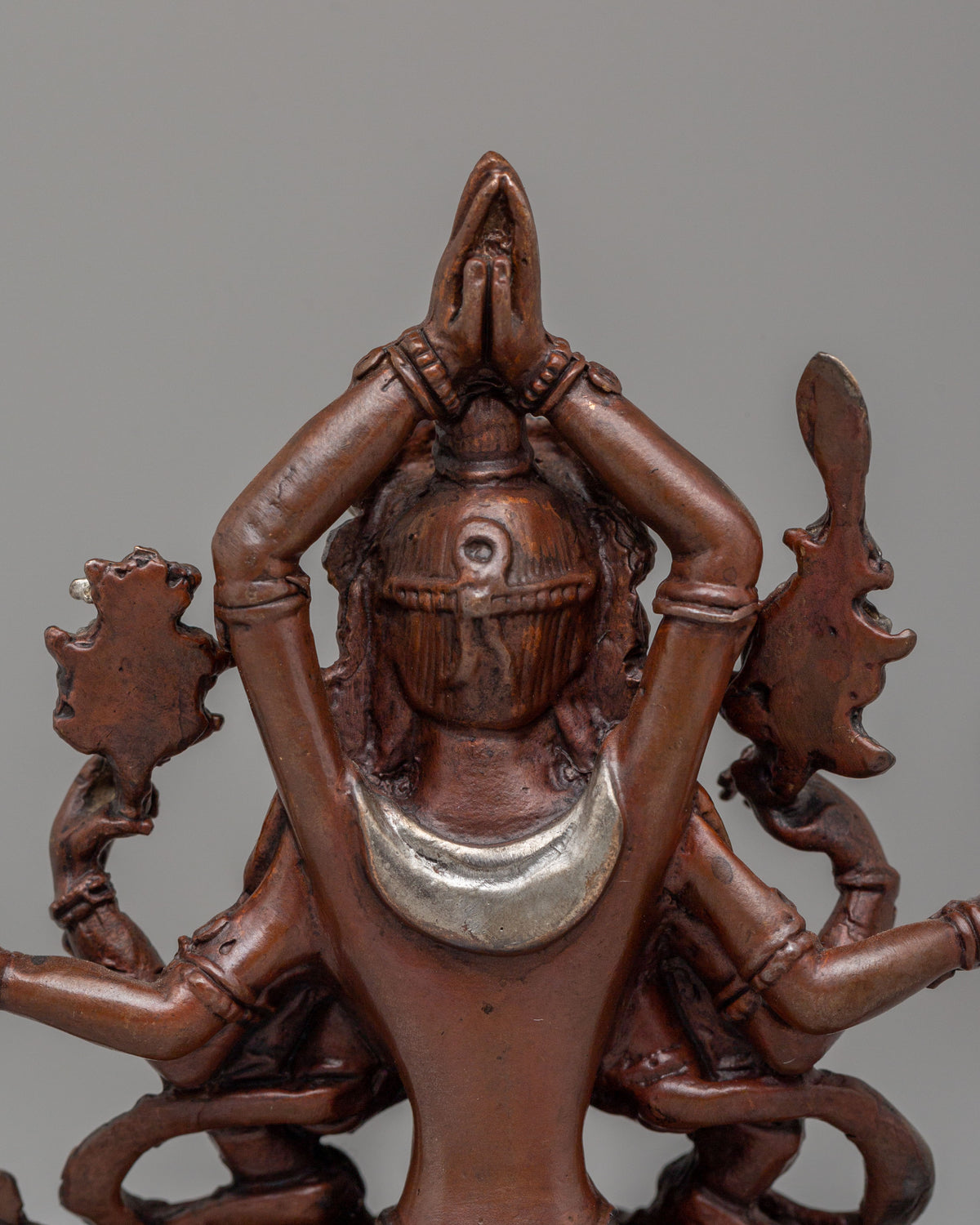 Handcrafted Tibetan Namasangiti Statue | Oxidized Copper Body with Silver Plating