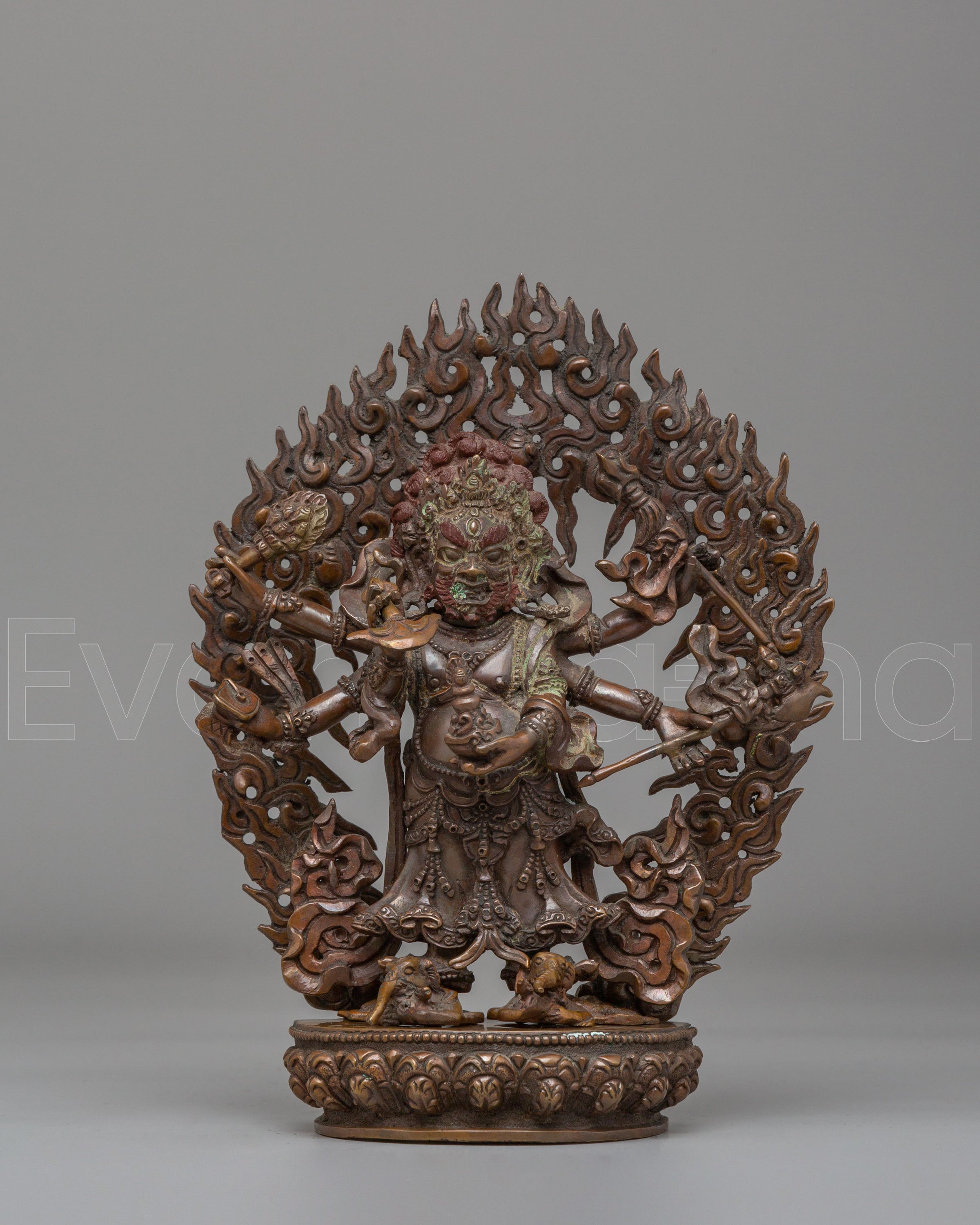 White Mahakala Statue 
