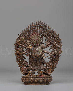 White Mahakala Statue 