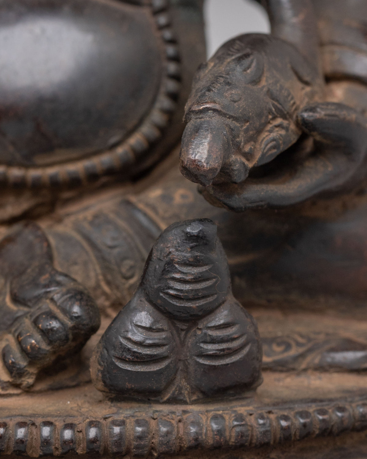 Ceremonial Dzambhala Wealth Deity Sculpture | Tibetan Buddhist Prosperity Figurine
