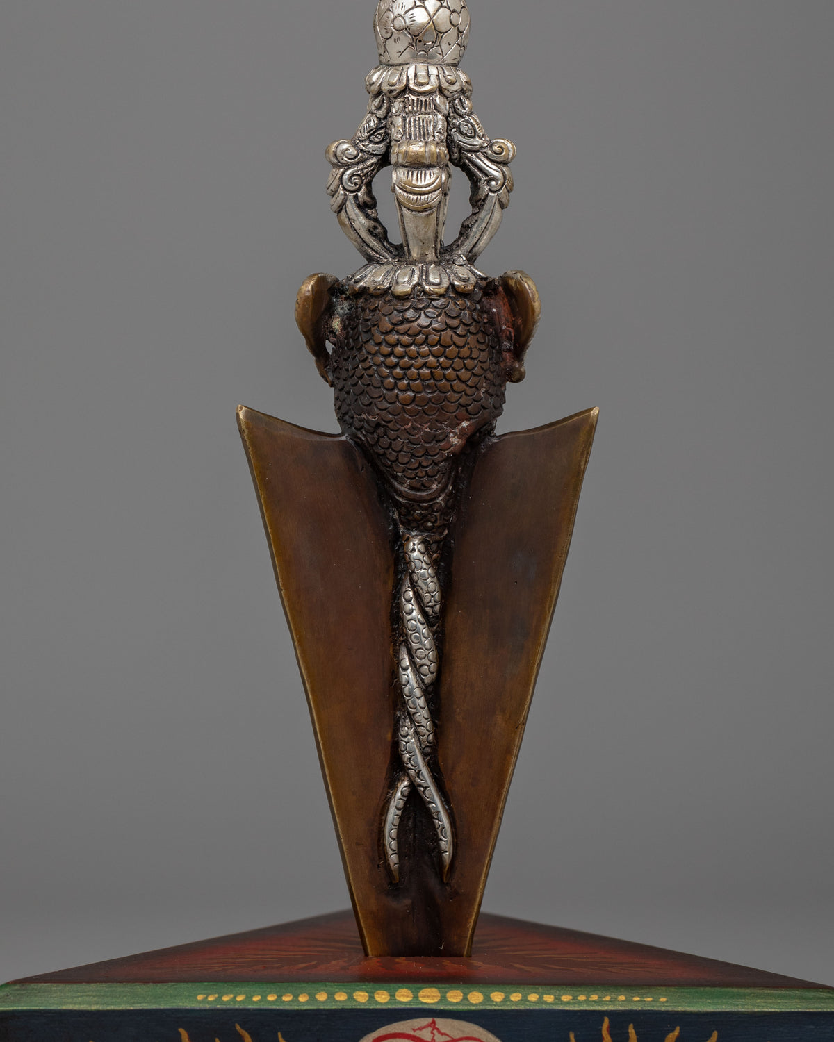Traditional Buddhist Ritual Dagger Phurba | Spiritual Protection Artifact