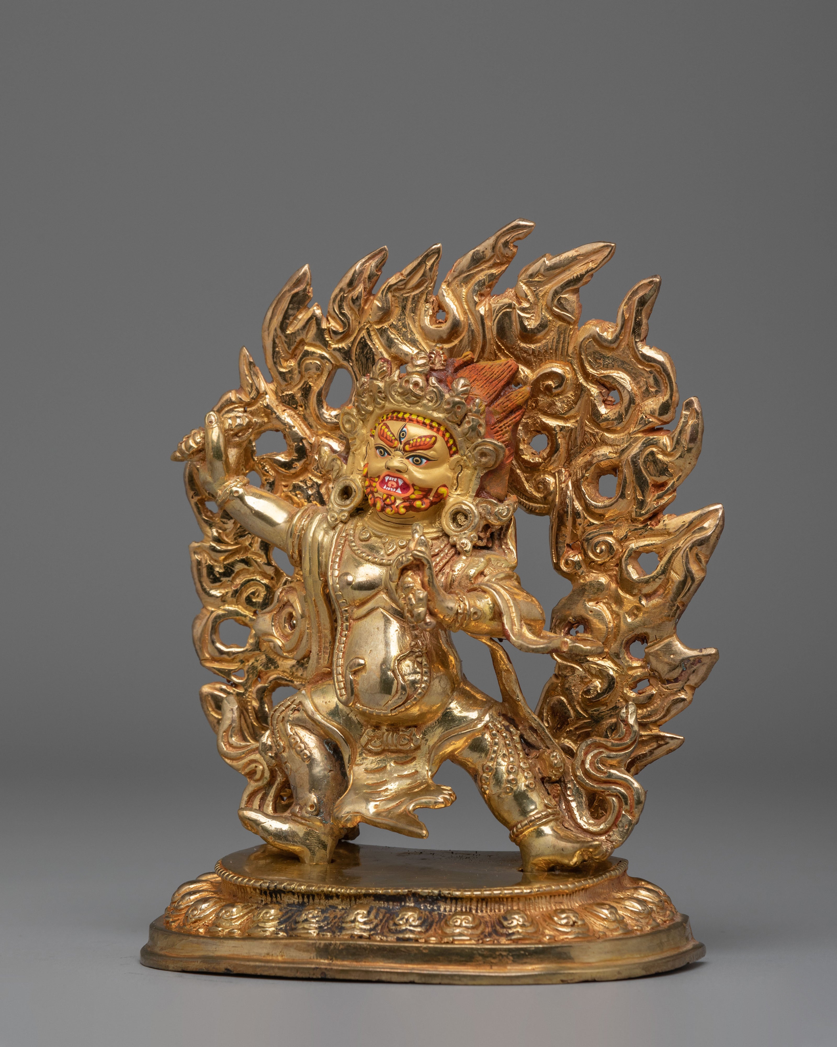 Handmade Power Deity Vajrapani Statue | Spiritual Protection Decor