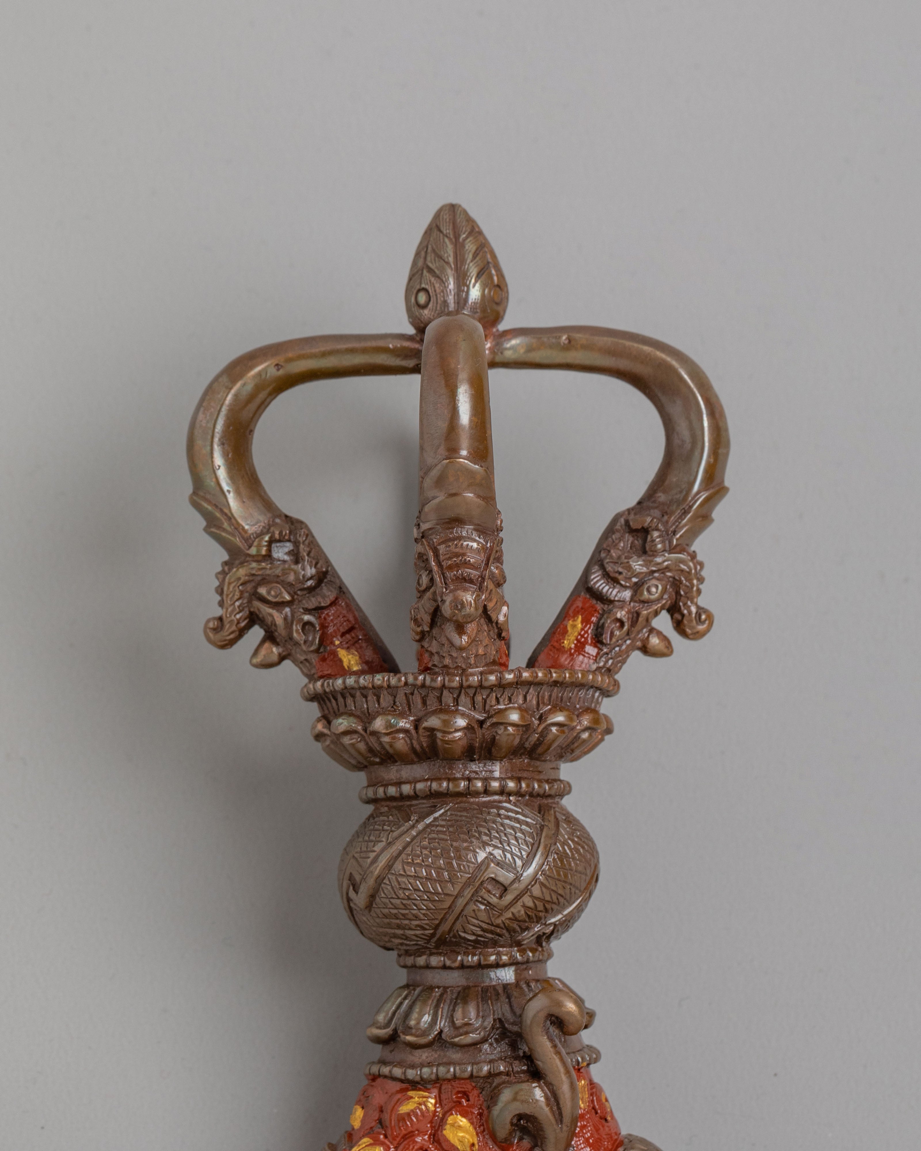 Himalayan Sacred Kartika Ceremonial Tool | Handcrafted Copper Buddhist Artwork