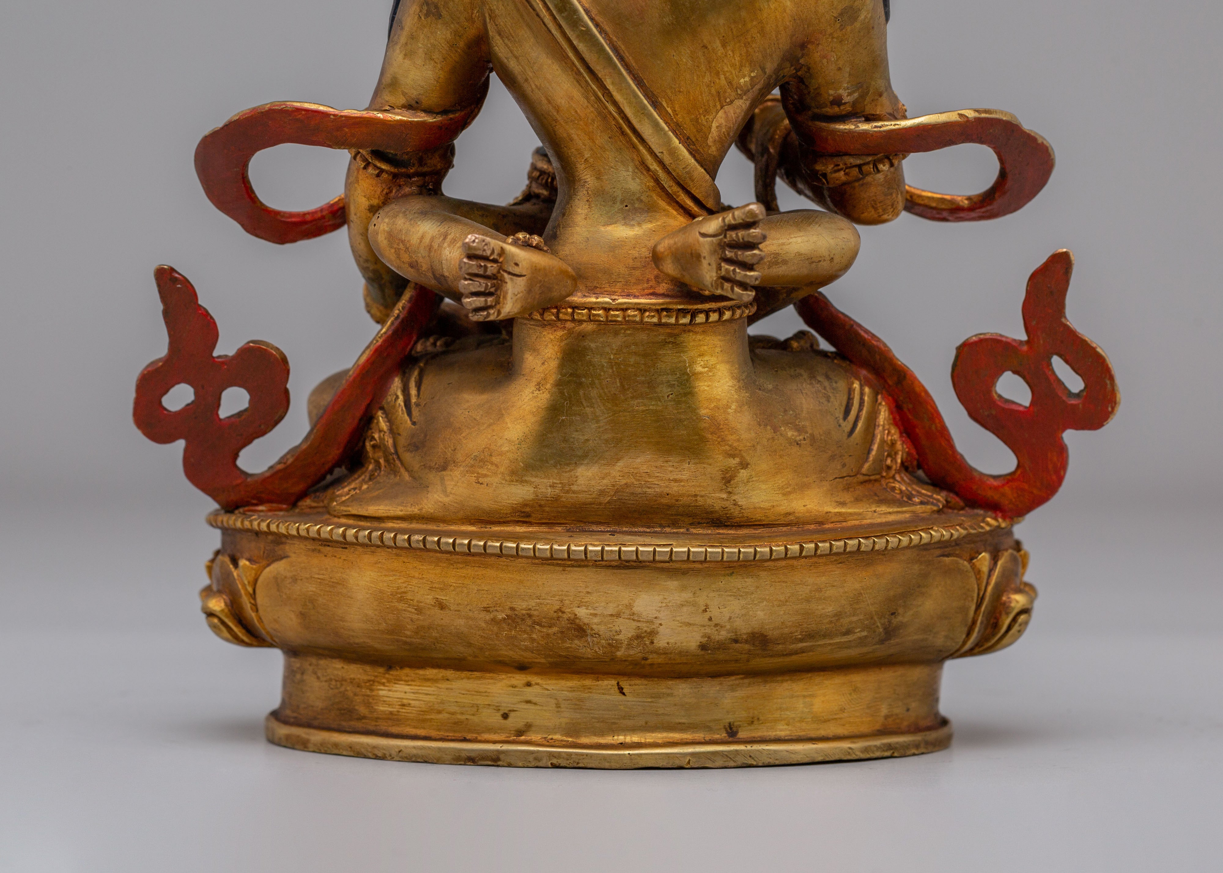 Tibetan Dorje Sempa with Consort Statue | Gold Plated Buddhist Sculpture