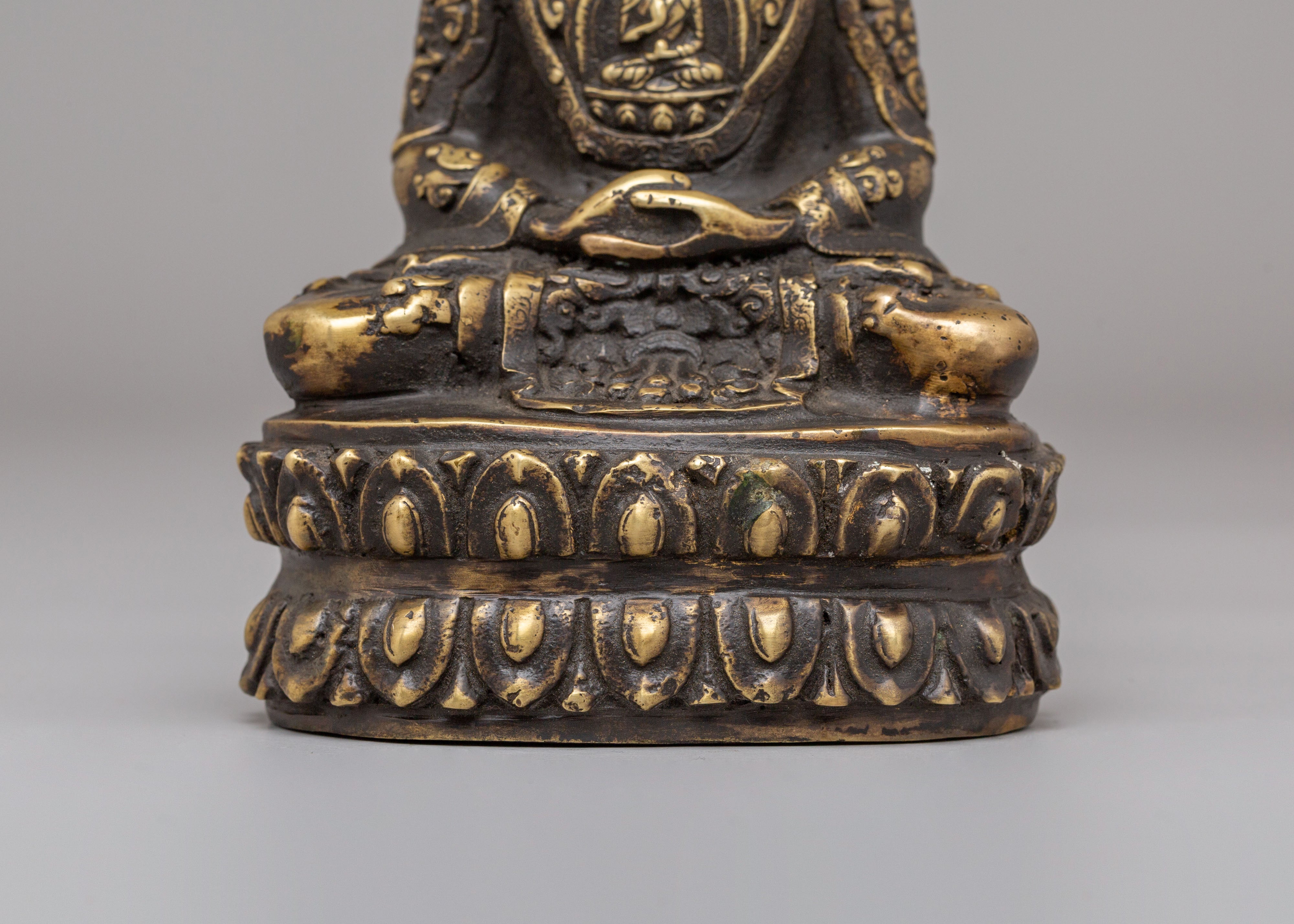 Tibetan Amitabha Buddha Sculpture | Sacred Symbol of Compassion & Enlightenment