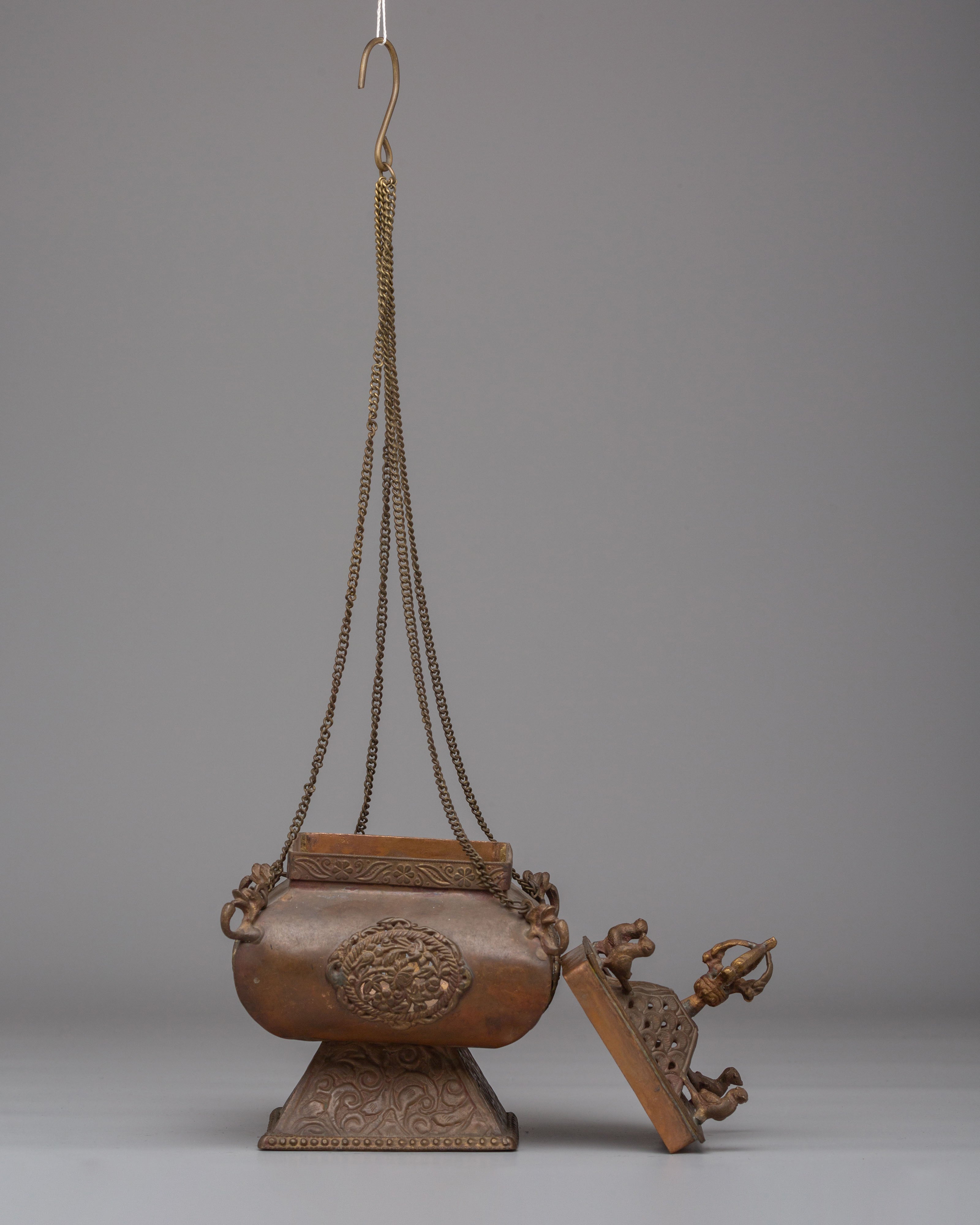 Handmade Buddhist Incense Holder | Traditional Tibetan Ritual Artifact