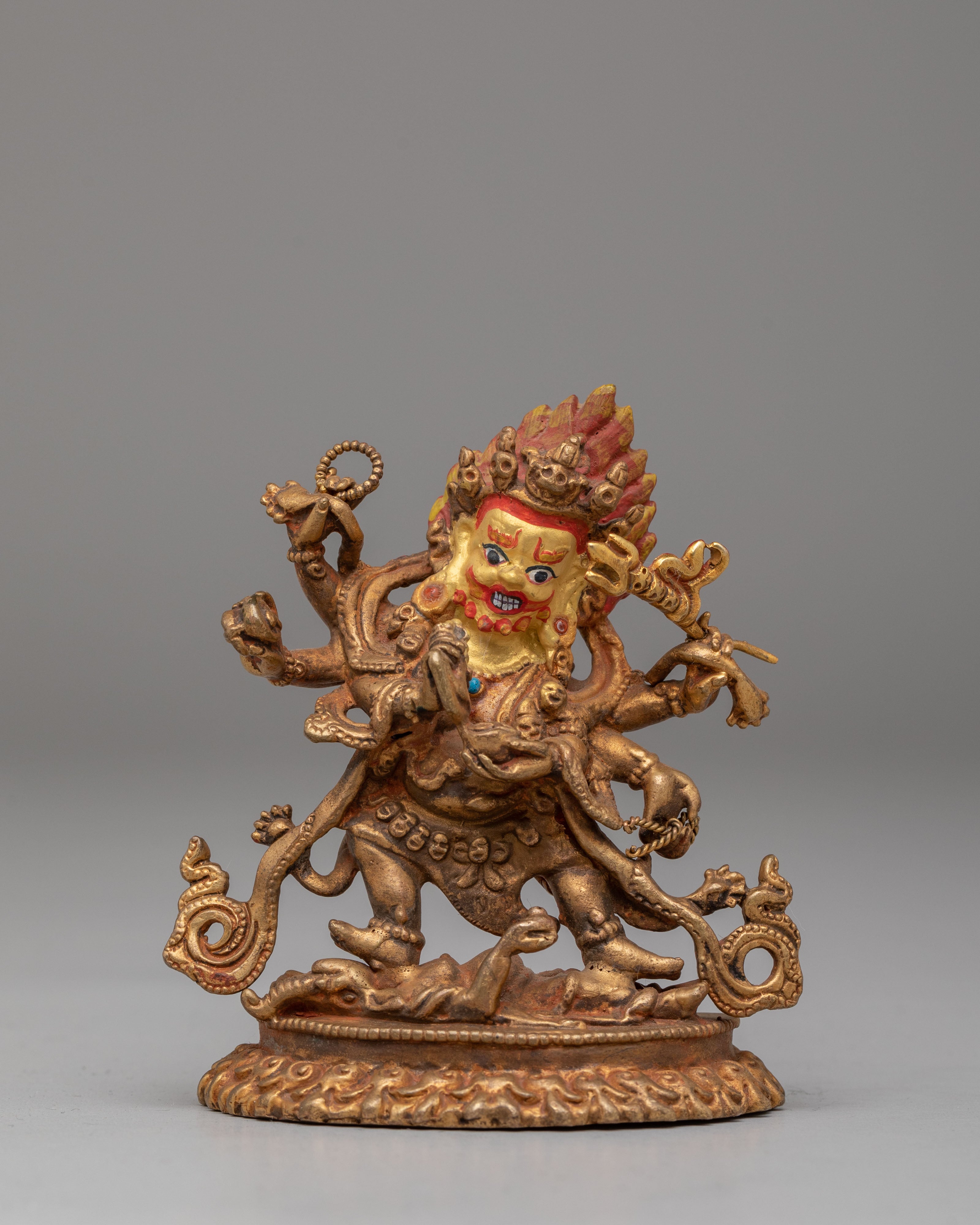 Traditional Six-Armed Mahakala Statue | Himalayan Art