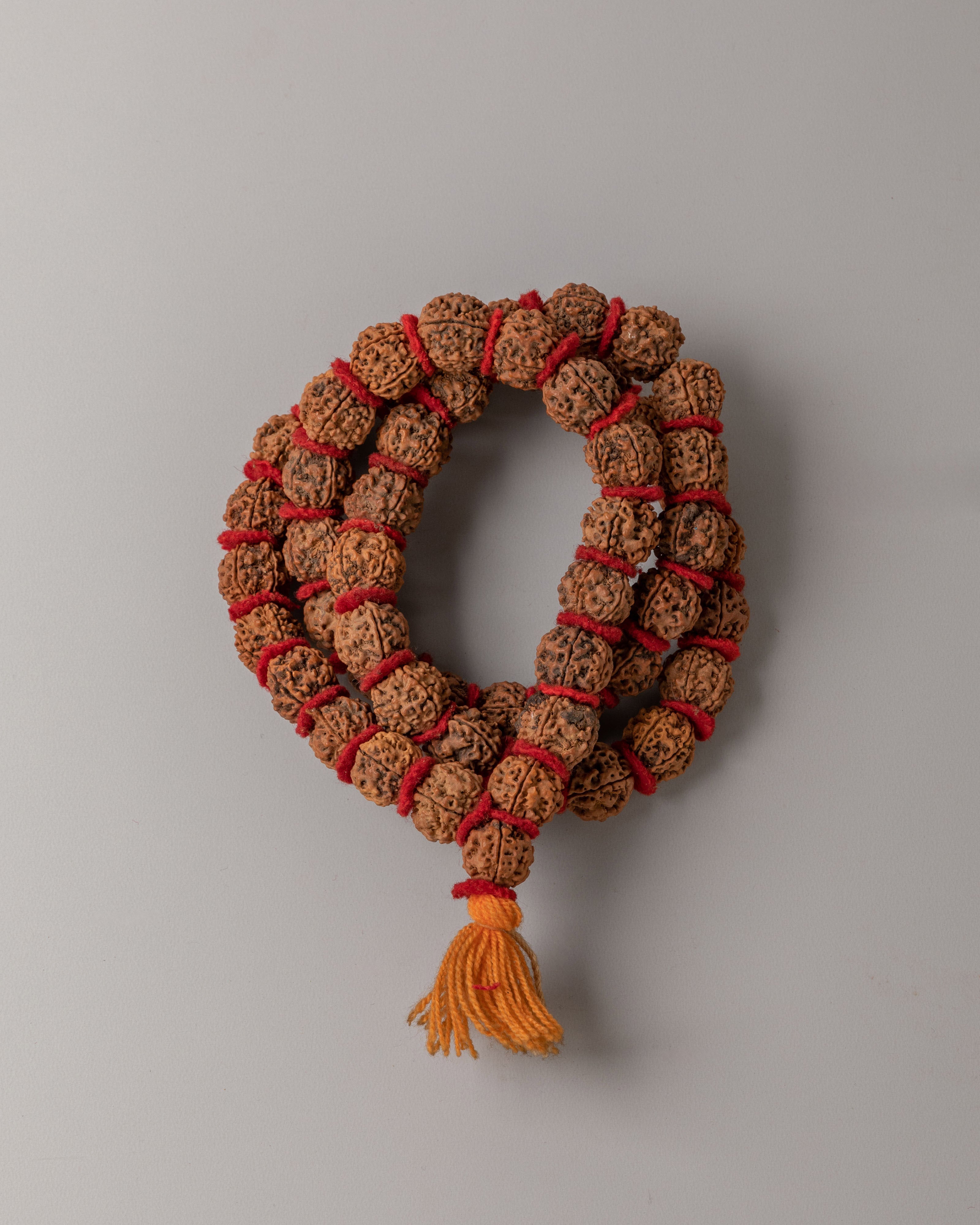 Handmade Rudraksha Prayer Mala | Tibetan Meditation Beads