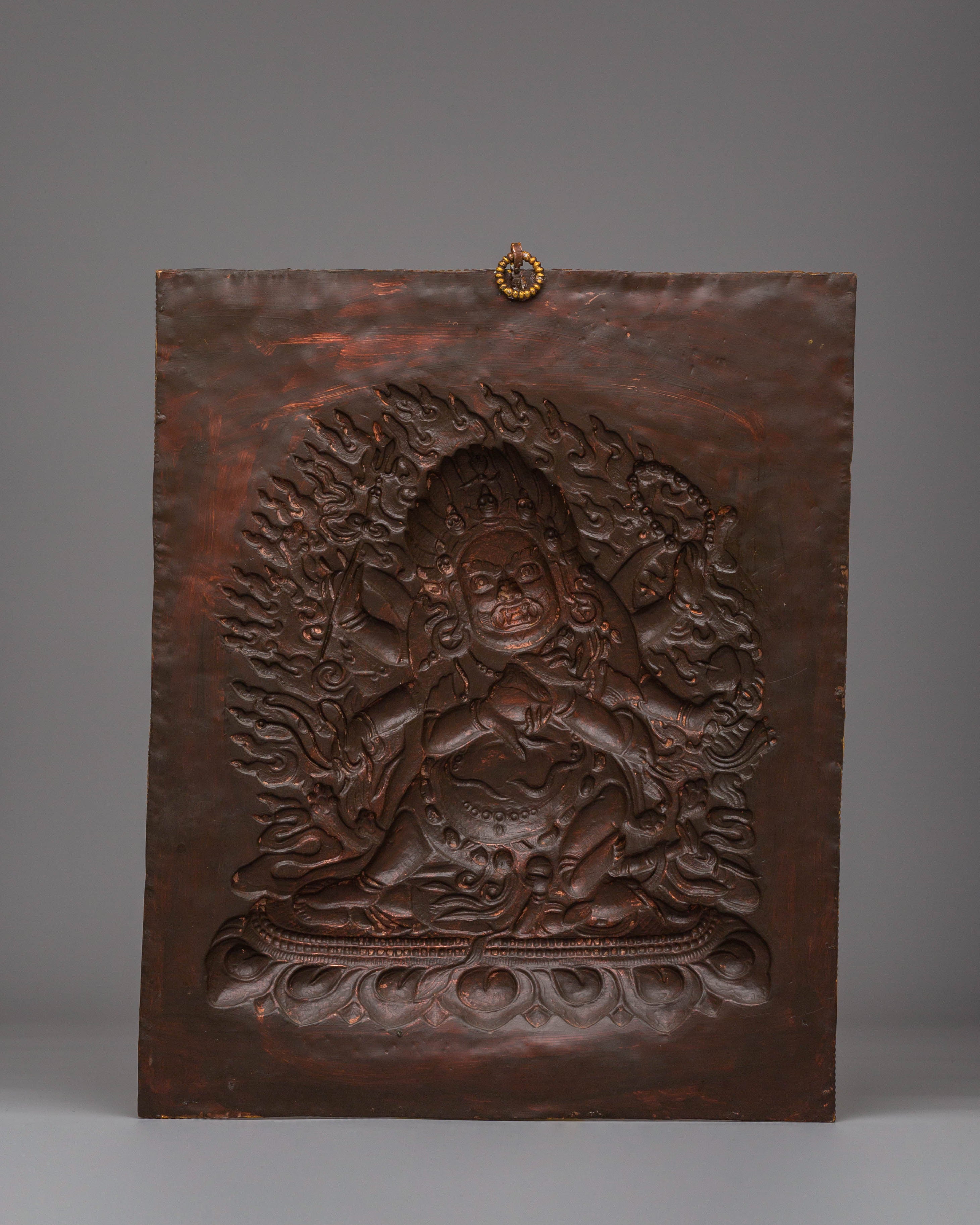 Handmade Six-Armed Mahakala Wall Hanging | A Symbol of Protection and Power