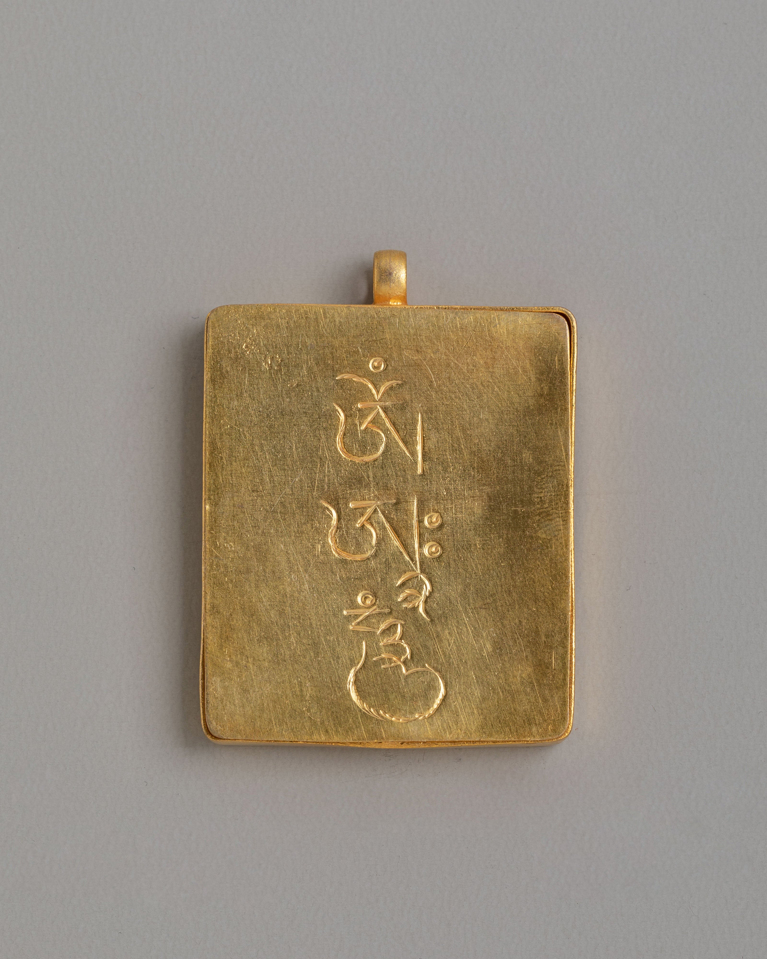 Kurukulla Tibetan Locket | Hand Painted Buddhist Thangka Pendant