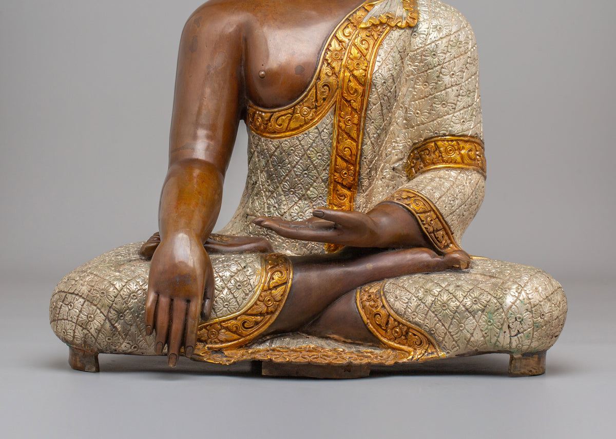 Shakyamuni Buddha Enlightenment Figure | Traditional Tibetan Buddhist Artwork