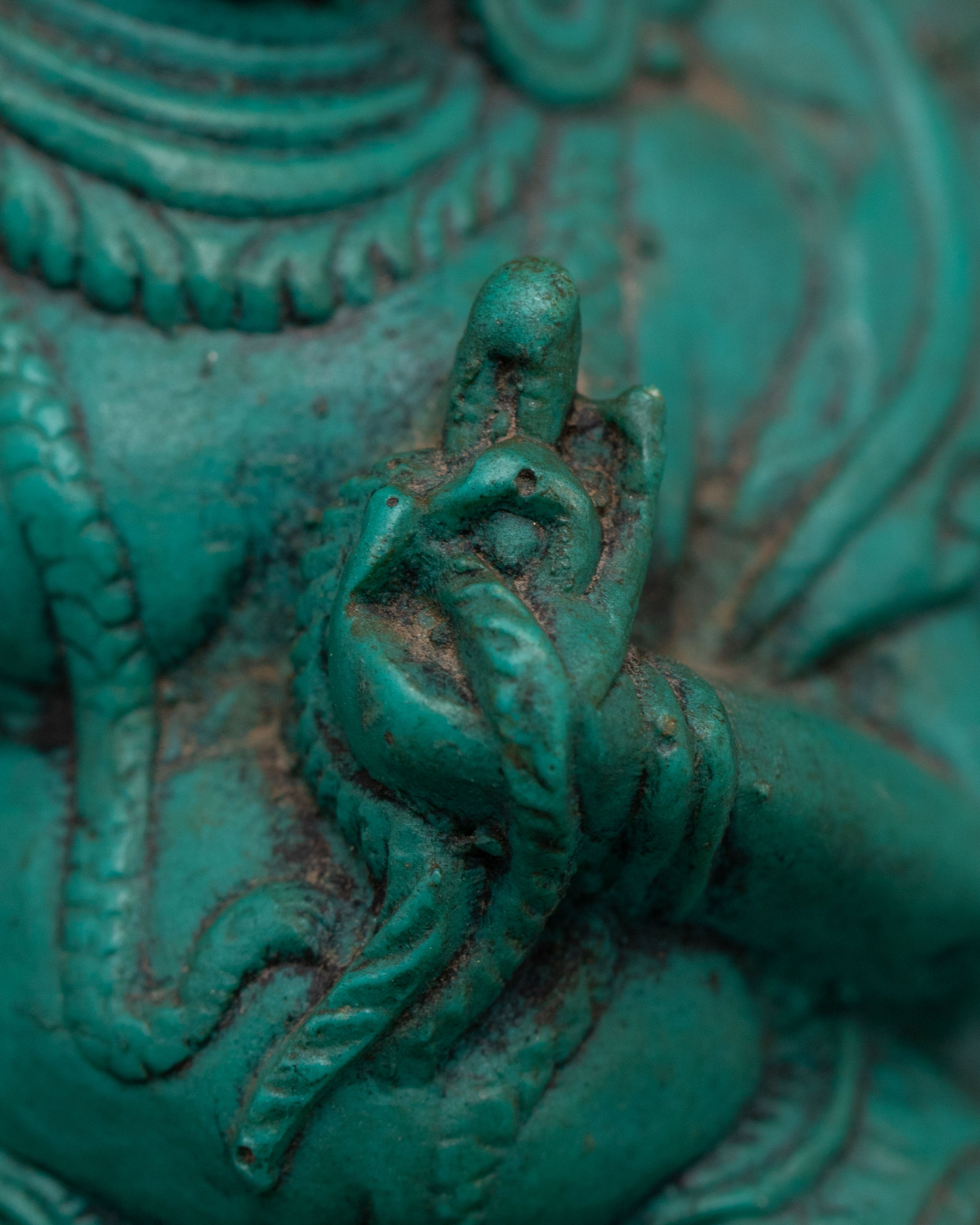 Sacred Vajrapani Ritual Sculpture | Handcrafted Tibetan Artwork