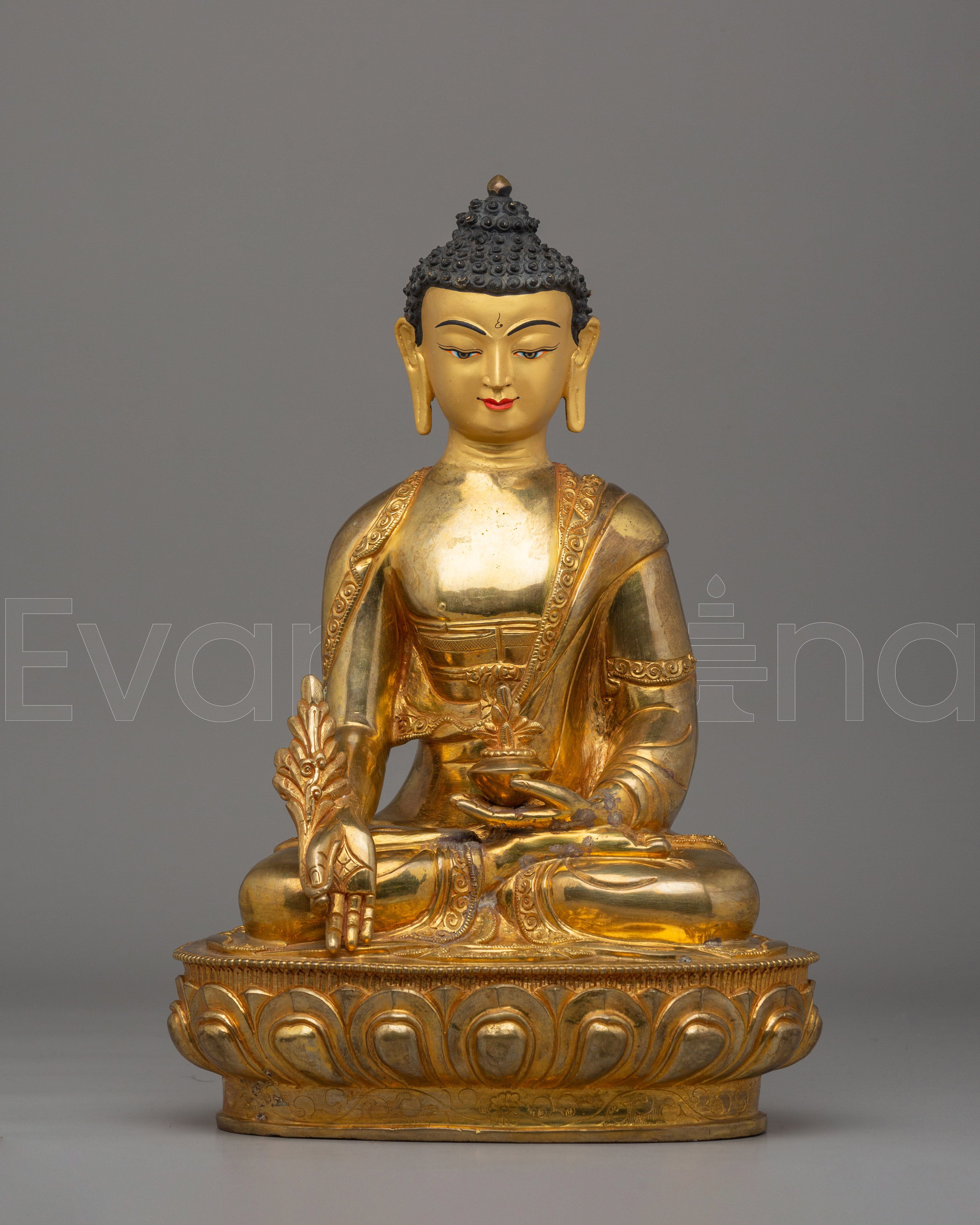 Spiritual Handcrafted Medicine Buddha Statue | Tibetan Healing Deity Figurine