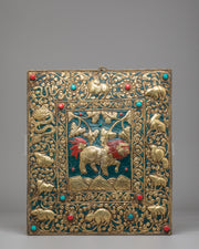 Tibetan Buddhist Lion Wall Hanging    