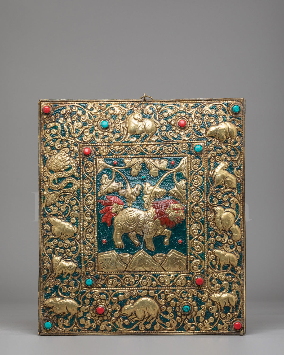 Tibetan Buddhist Lion Wall Hanging    