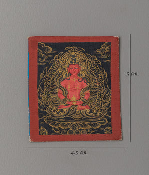 Amitayus Thangka for Locket | Traditional Artwork