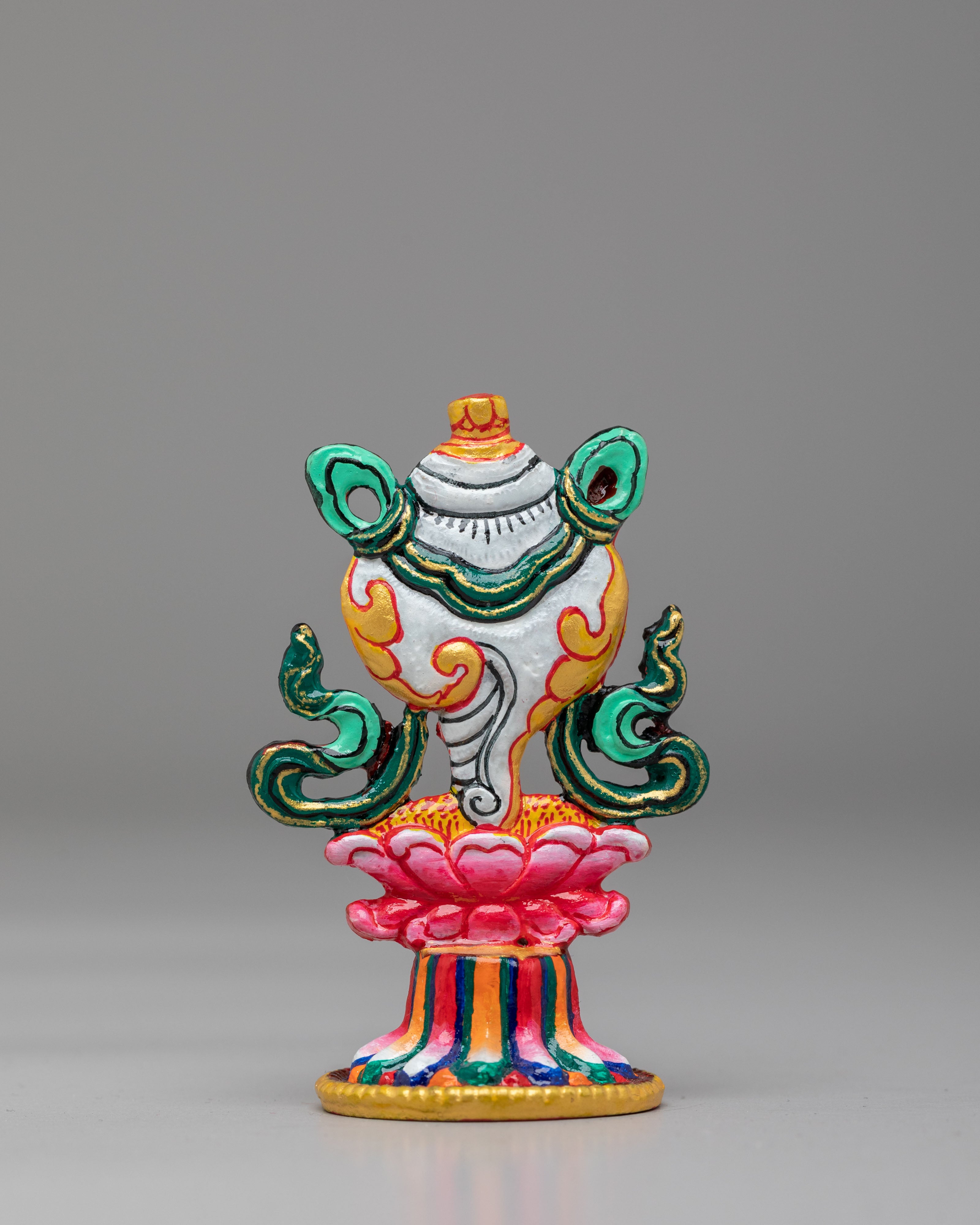 Ceremonial 8 Auspicious Symbols Sculpture | Gold & Acrylic Color