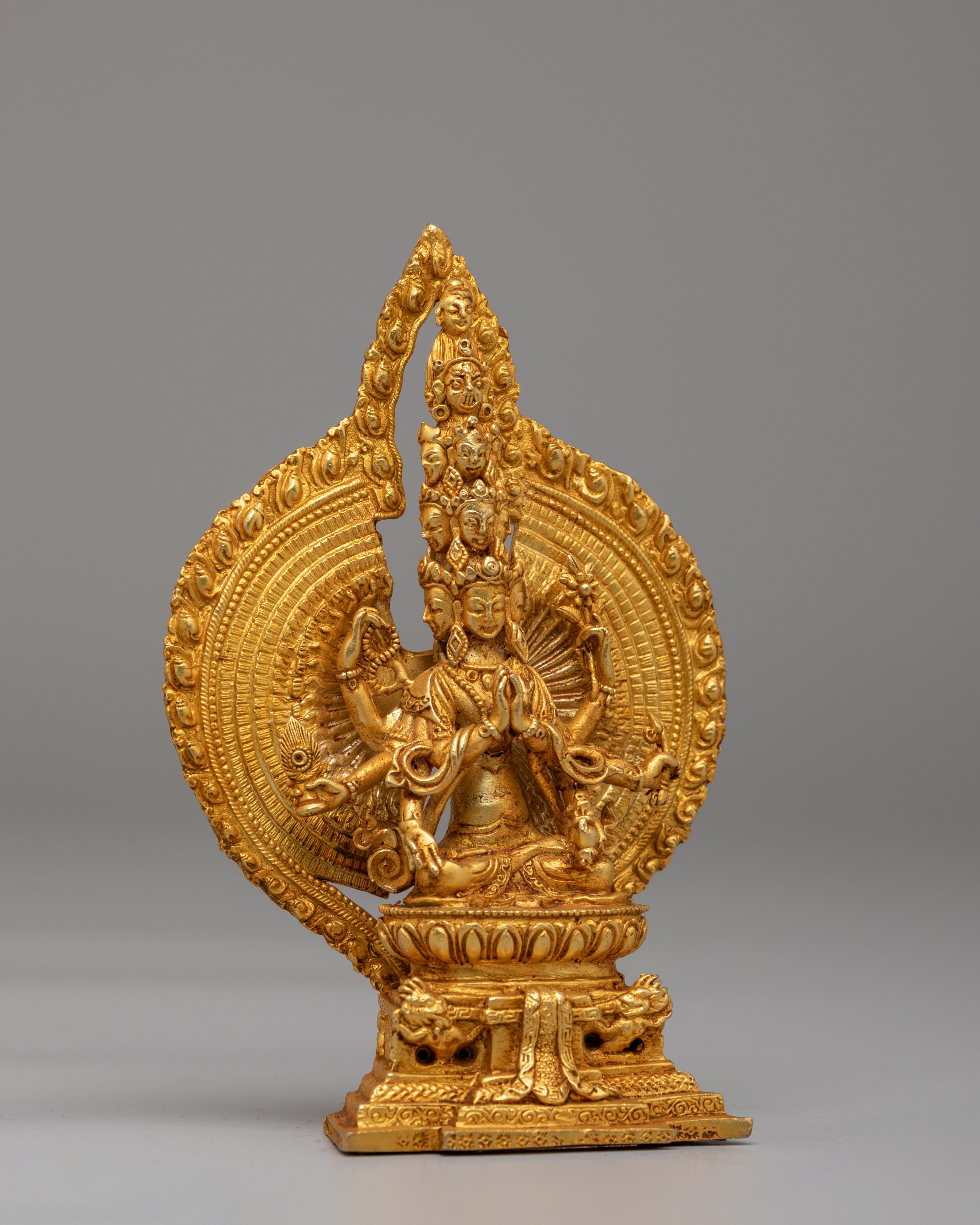 Sacred Thousand-Armed Chenrezig Statue | Gold-Plated Buddhist Art