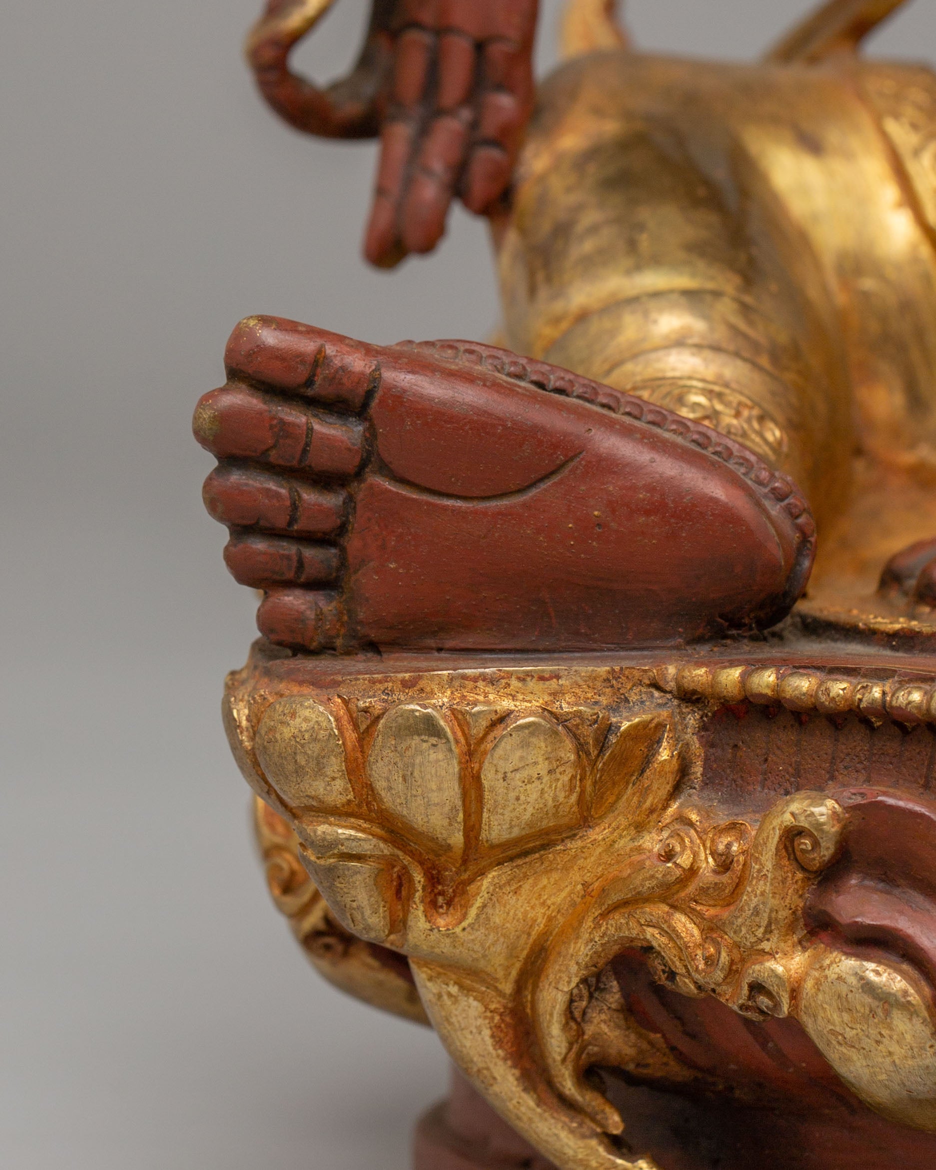 Sacred Green Tara Devotional Statue | Tibetan Copper Statue for Meditation