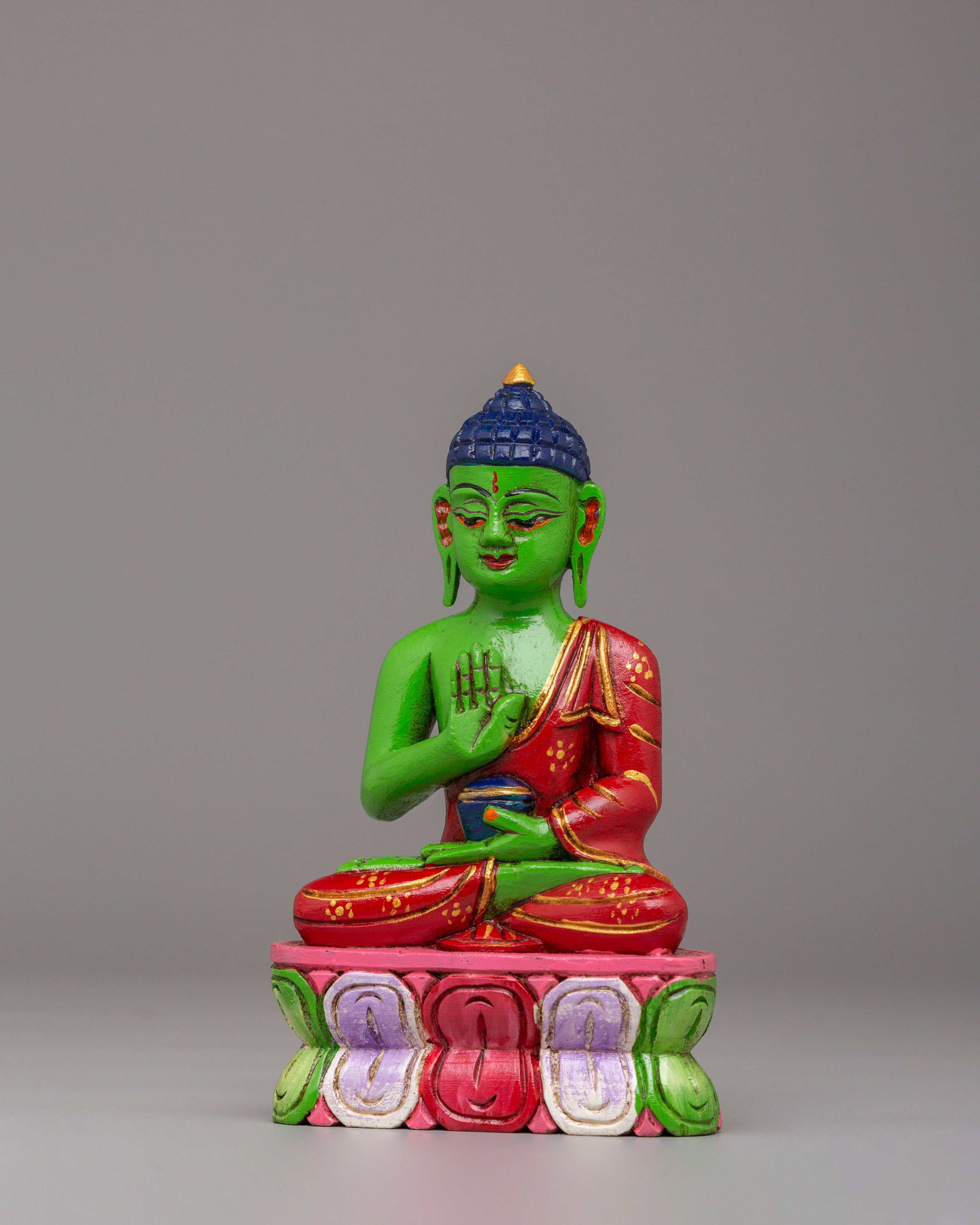 Spiritual Amogasiddhi Dhyani Buddha Statue | Tibetan Buddhist Deity Figurine