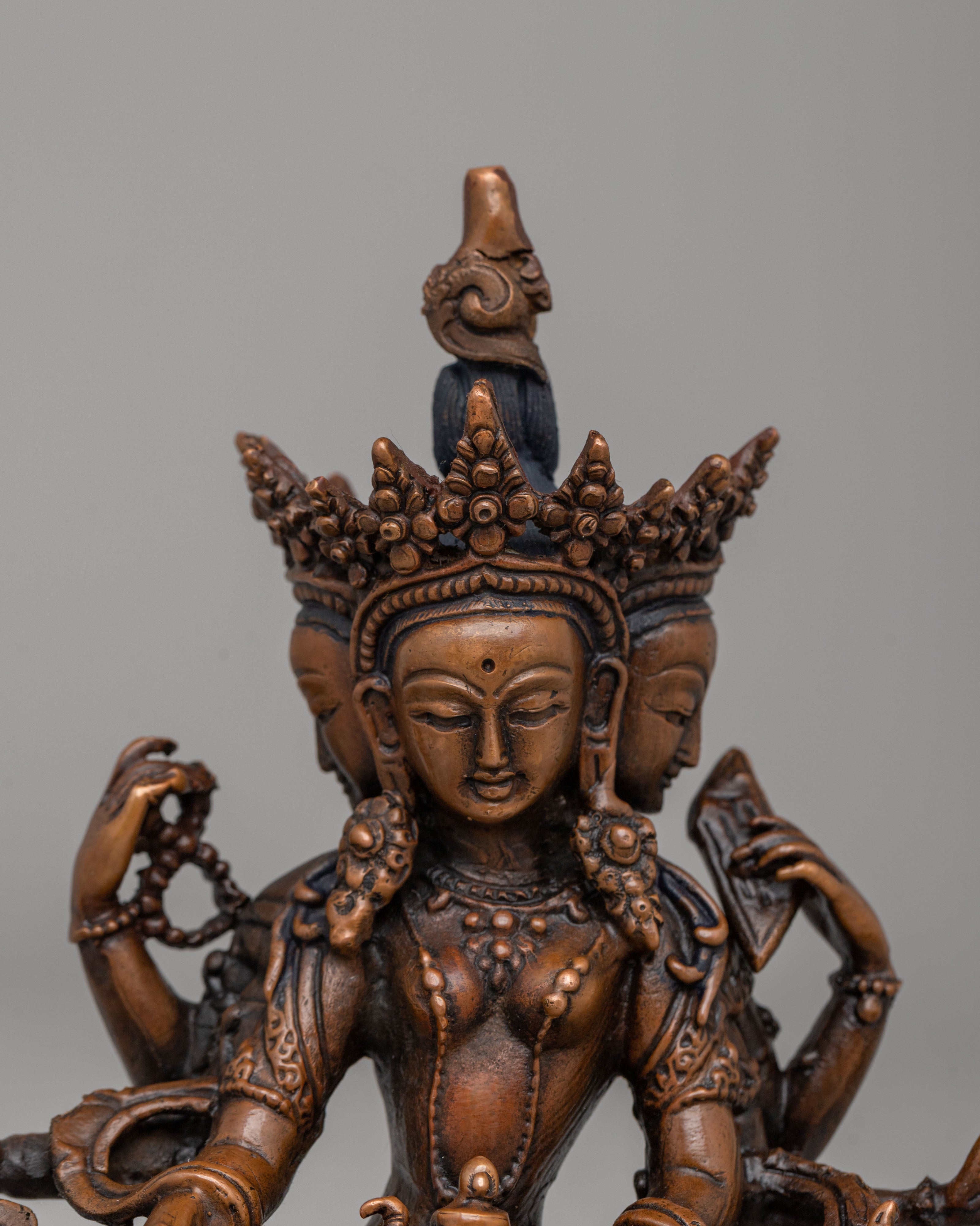 Vasudhara Statue for Wealth | Handcrafted Tibetan Wealth Deity Figurine