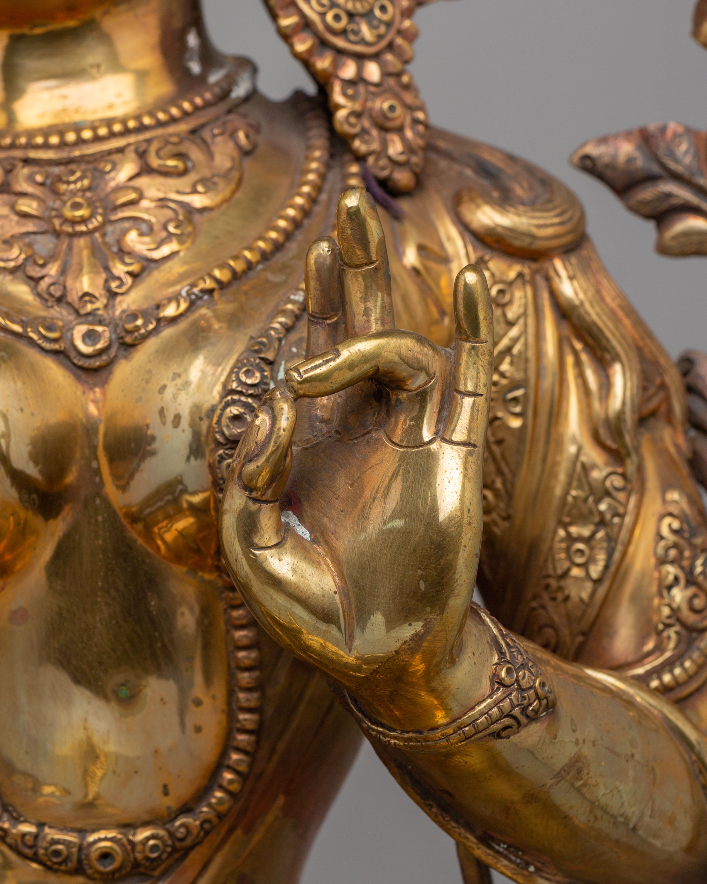 Handcrafted Green Tara Divine Statue | Spiritual Home Decor