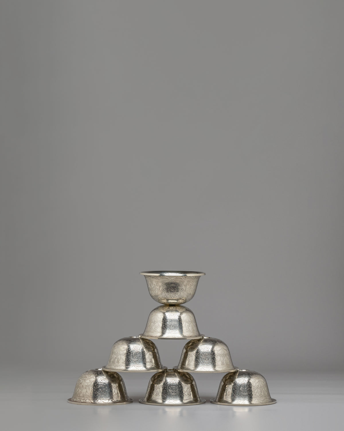 Sacred Ceremonial Offering Bowl Set | Traditional Buddhist Bowls