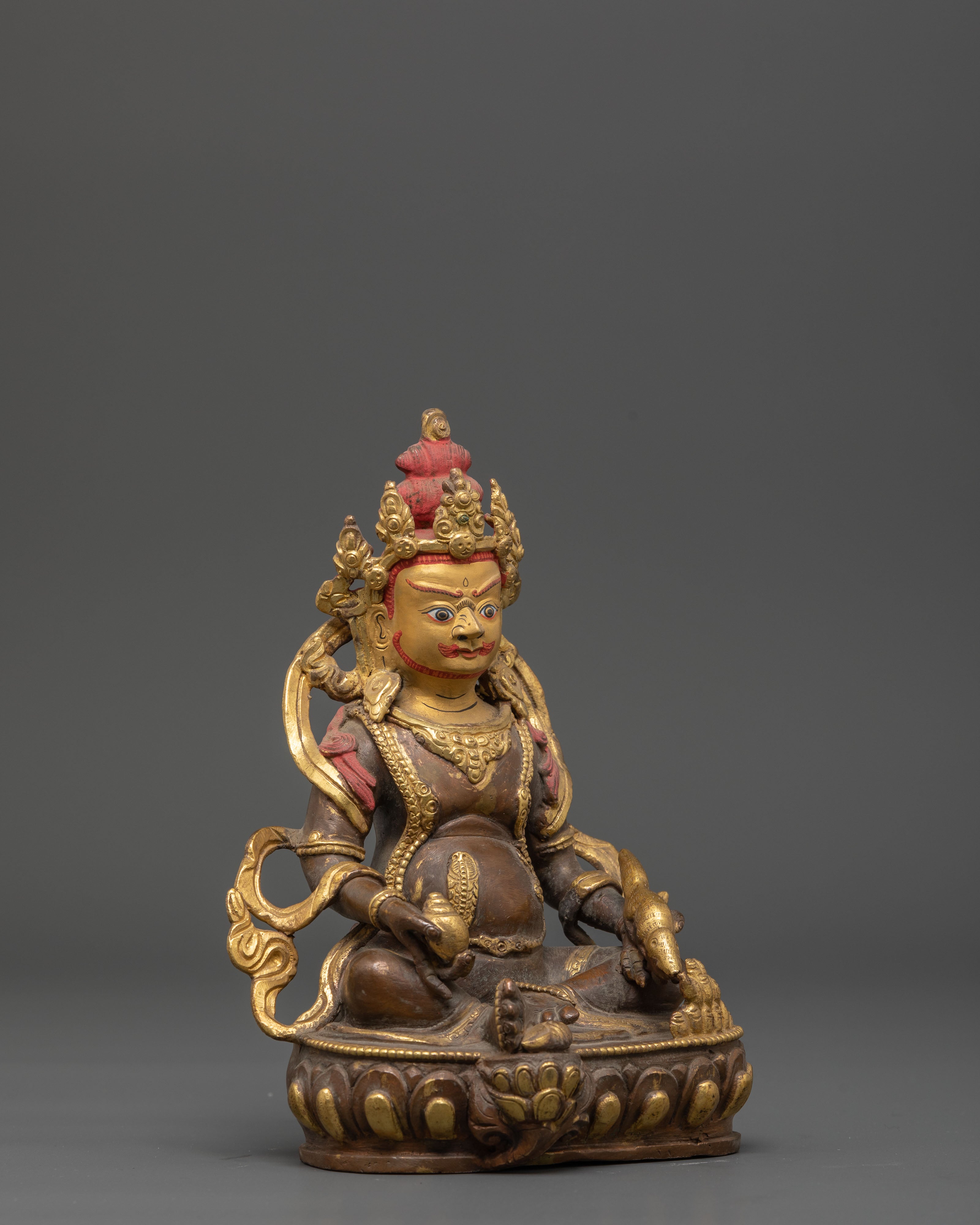 Spiritual Dzambhala Deity Statue | Wealth Deity Sculpture