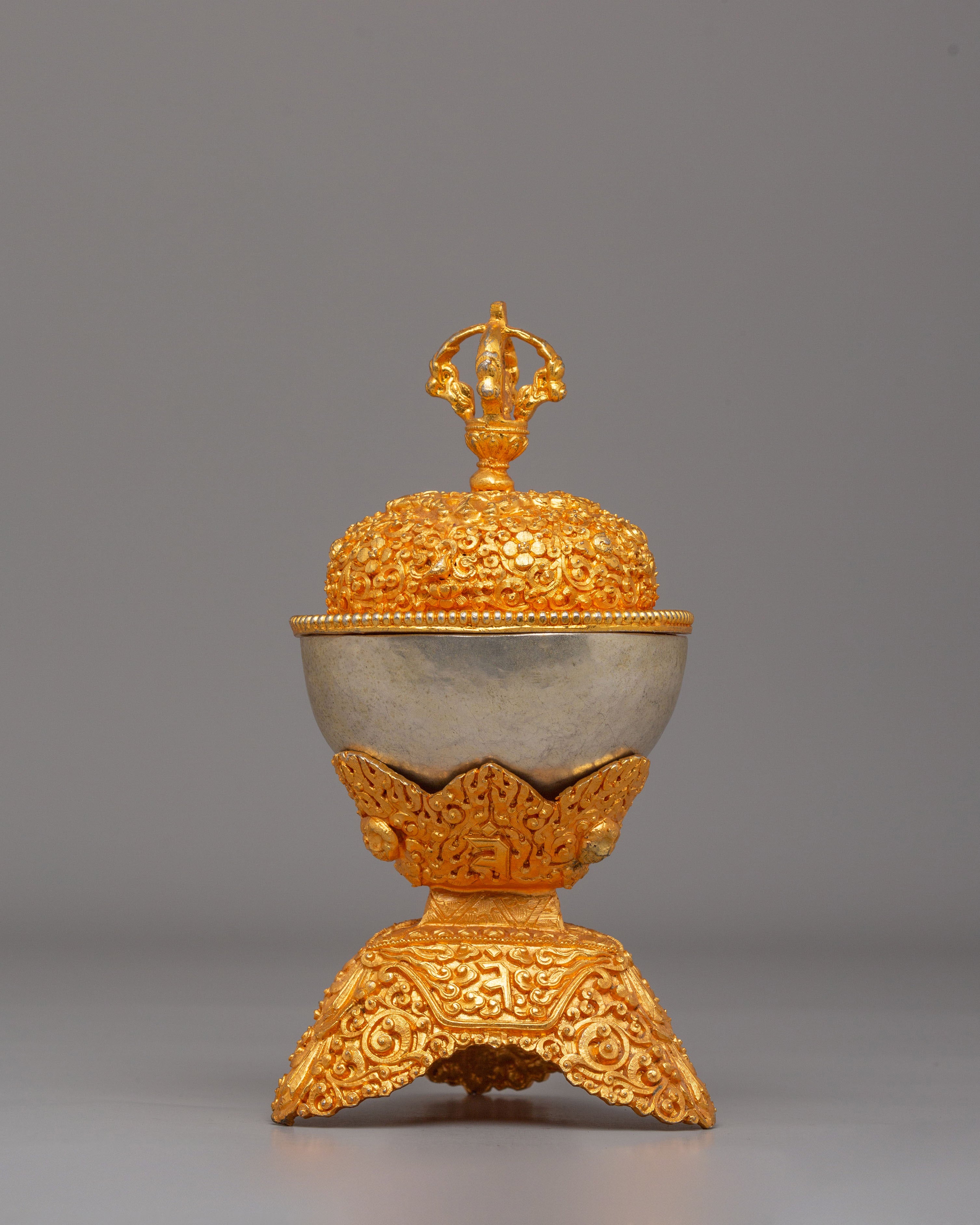 Himalayan Offering Kapala | Ritual Vessel for Sacred Offerings