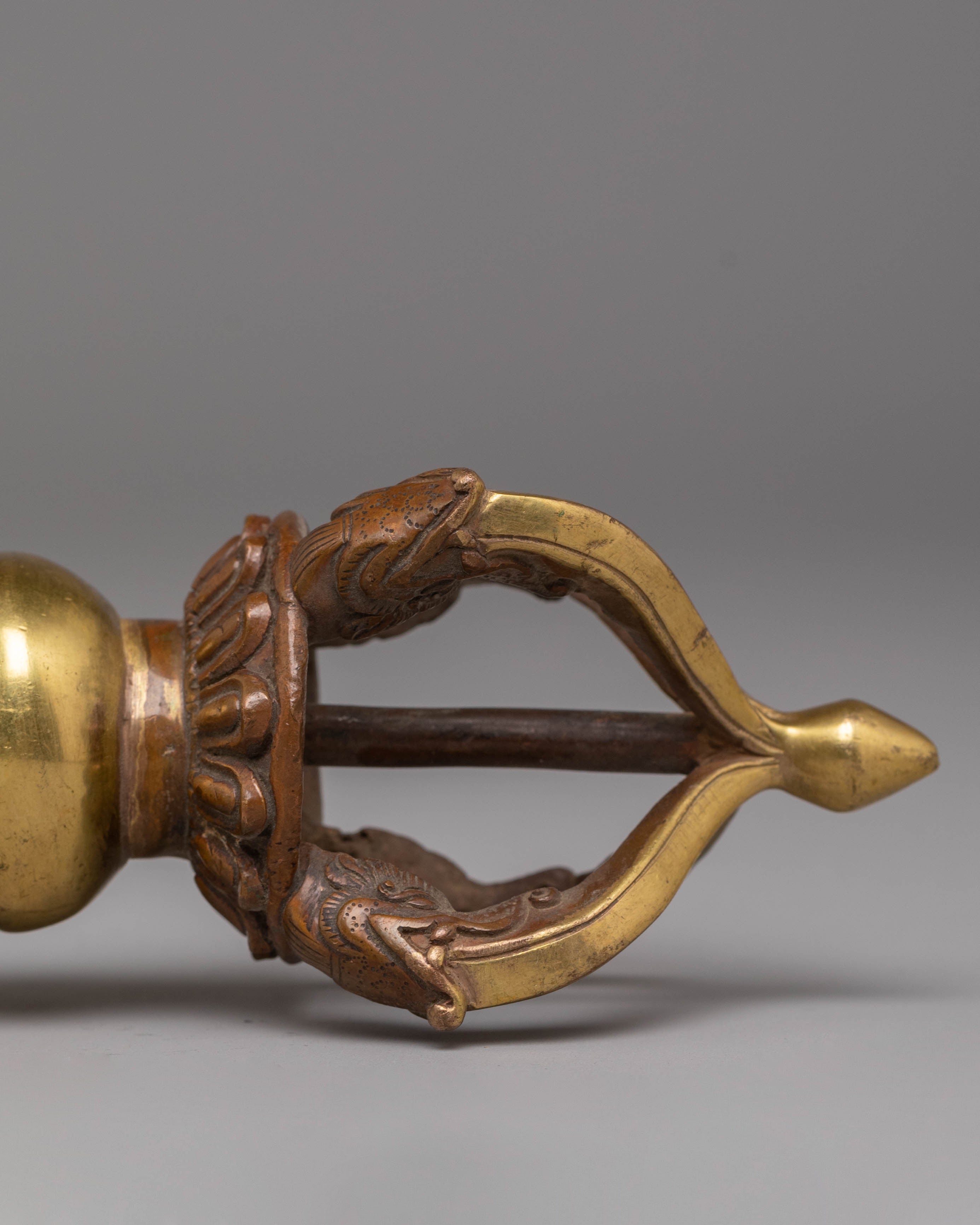 Fire Gold Vajra for Ritual Use | Tibetan Buddhist Ritual Tool for Altar