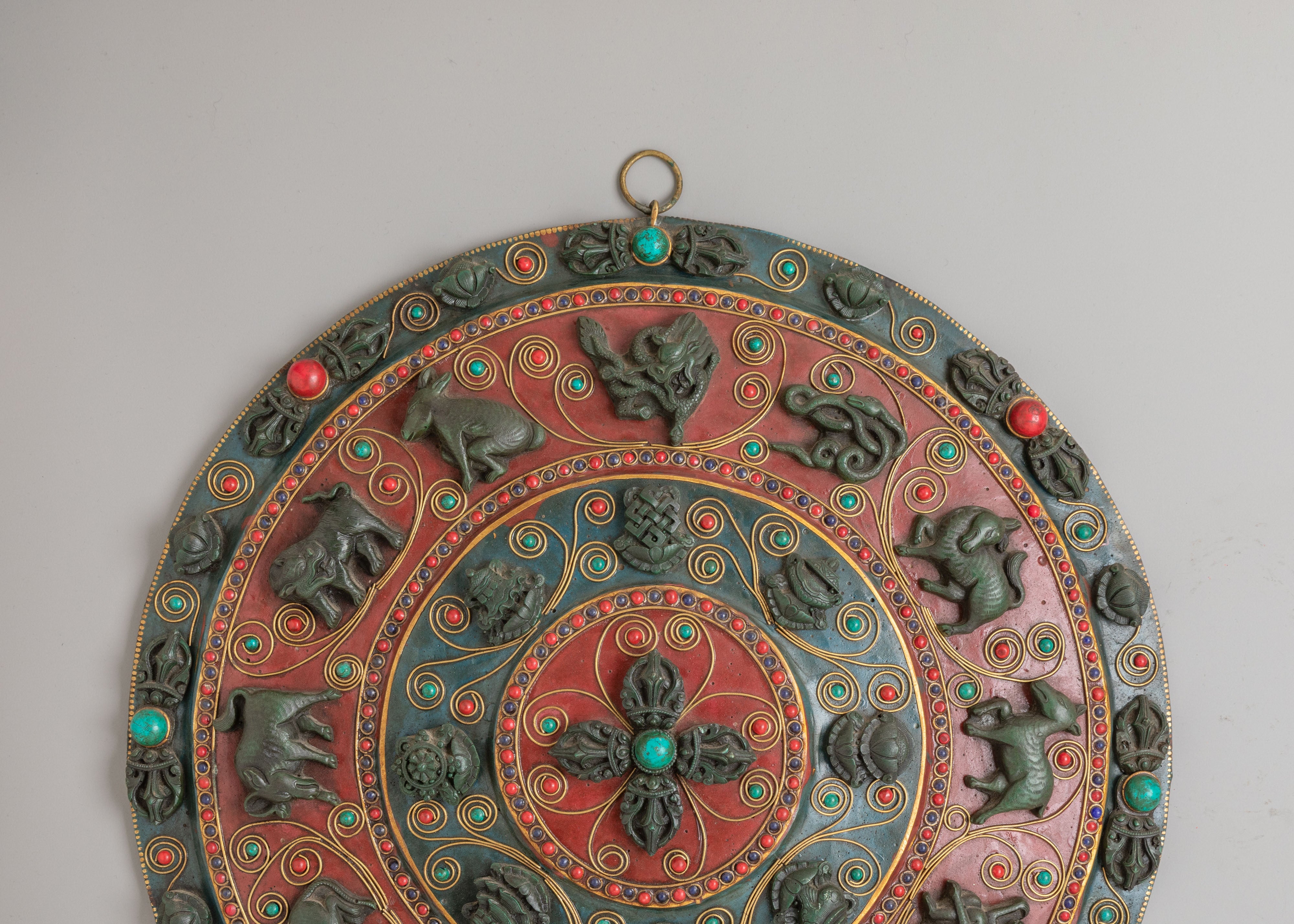 Decorative Tibetan Mandala Wall Decor | Handcrafted Spiritual Home Decor