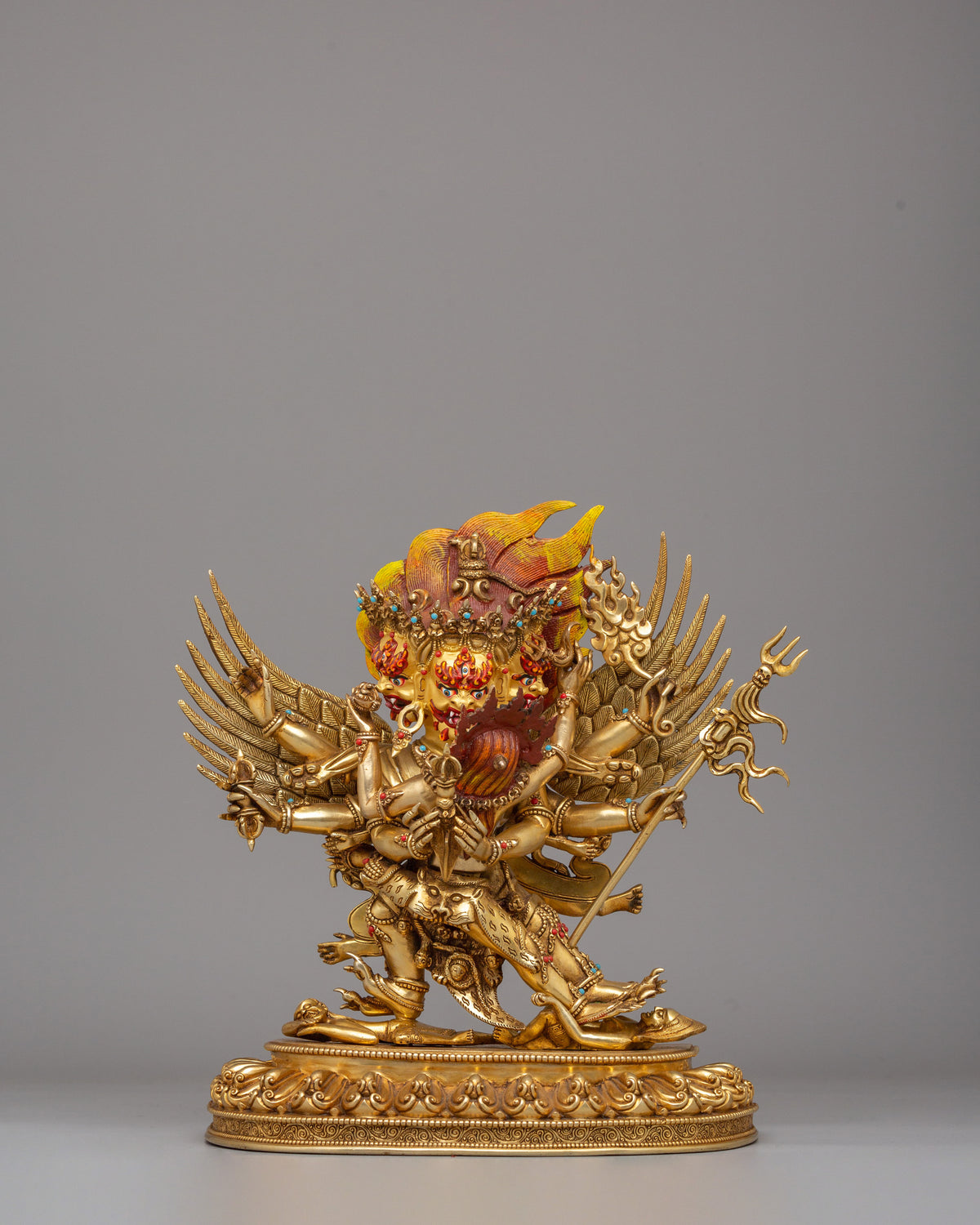Handmade Altar Vajrakilaya Statue | Wrathful Tibetan Buddhist Deity