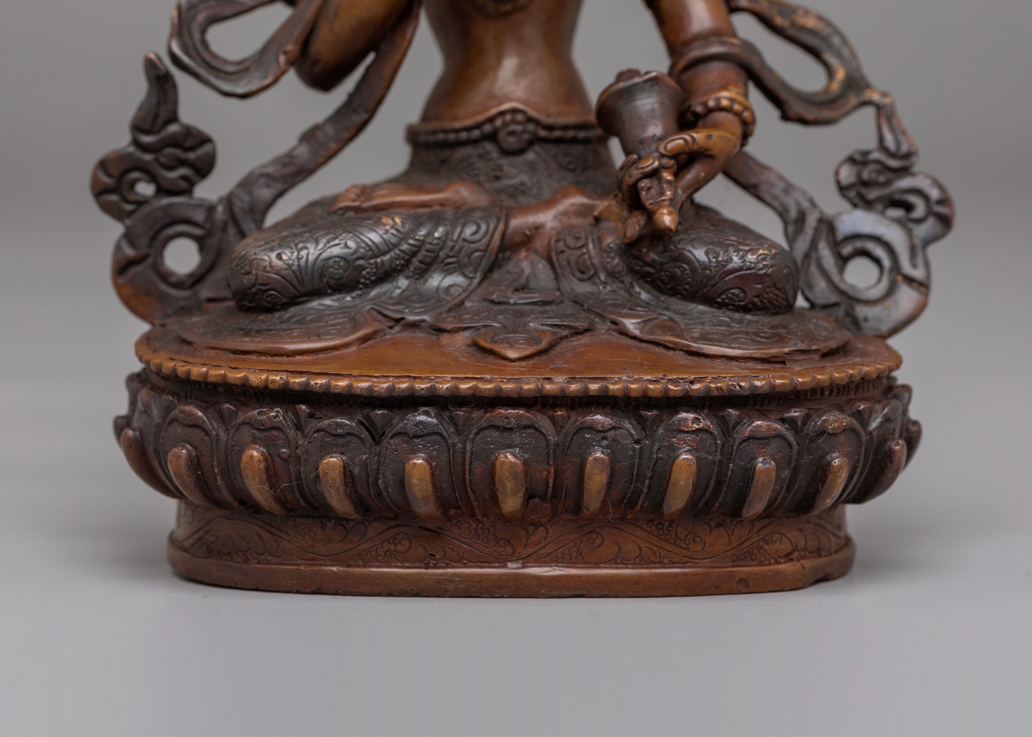 Handmade Oxidized Vajrasattva Statue | Tibetan Buddhist Art