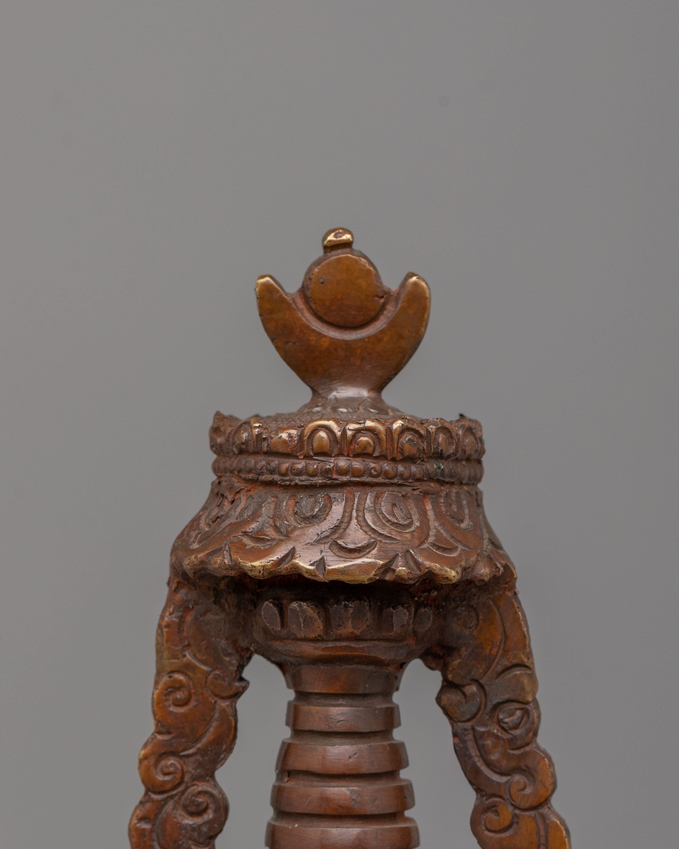 Handmade Lotus Blossom Stupa For Altar | Tibetan Ritual Art