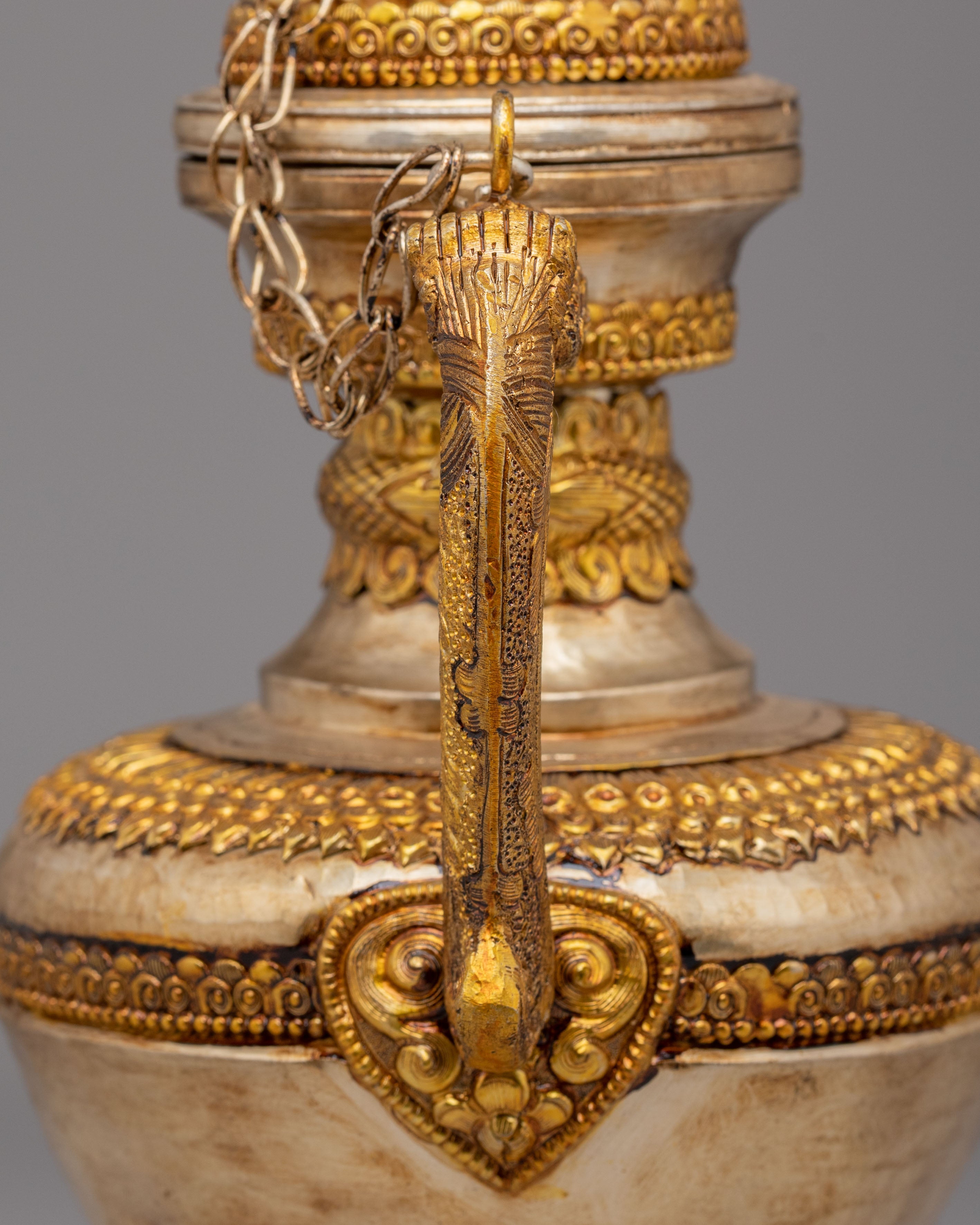 Sacred Tibetan Tea Pot | Ritual Vessel for Meditation & Decorative Use
