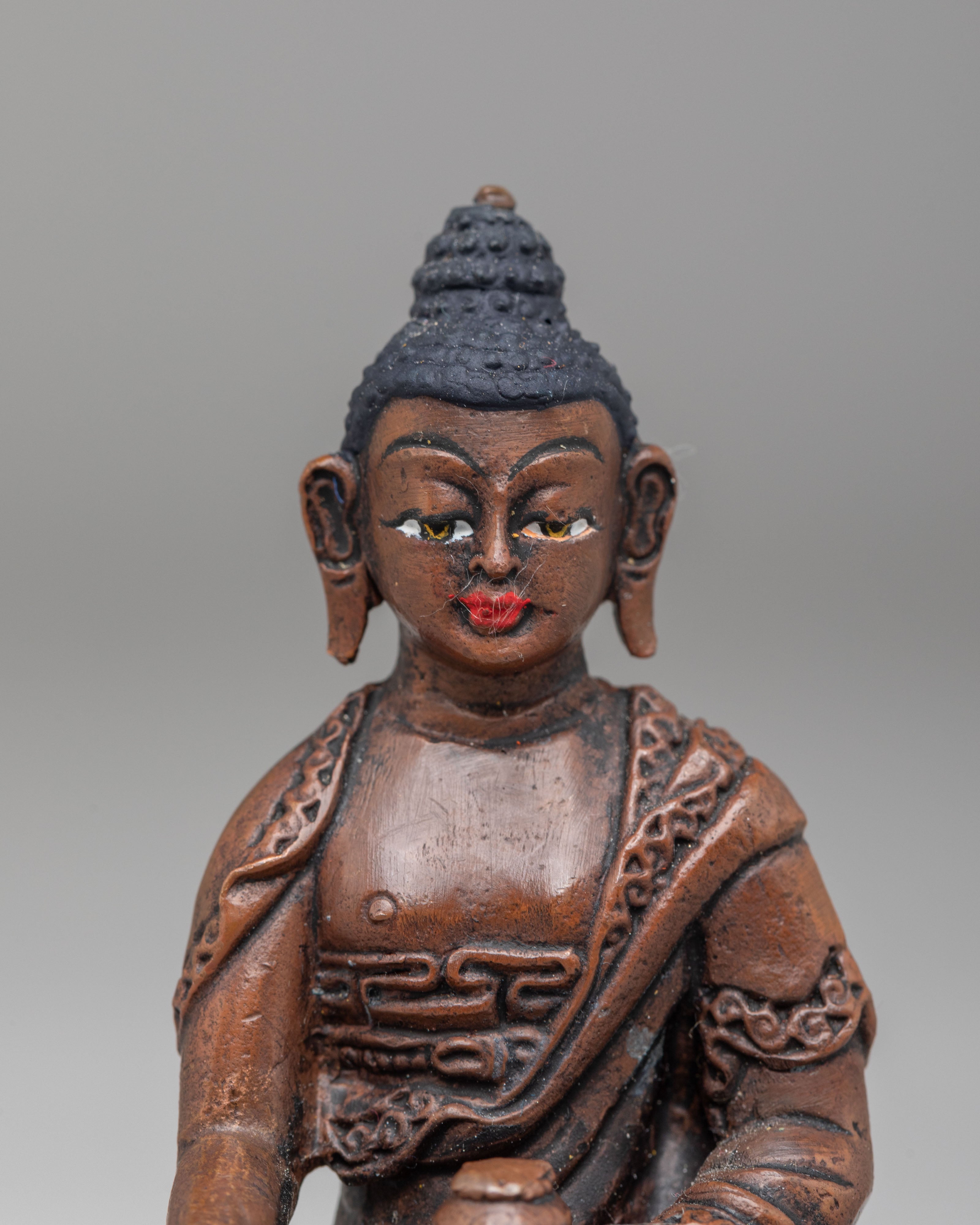 Spiritual Himalayan Shakyamuni Buddha Statue | Machine-Made Copper Sculpture