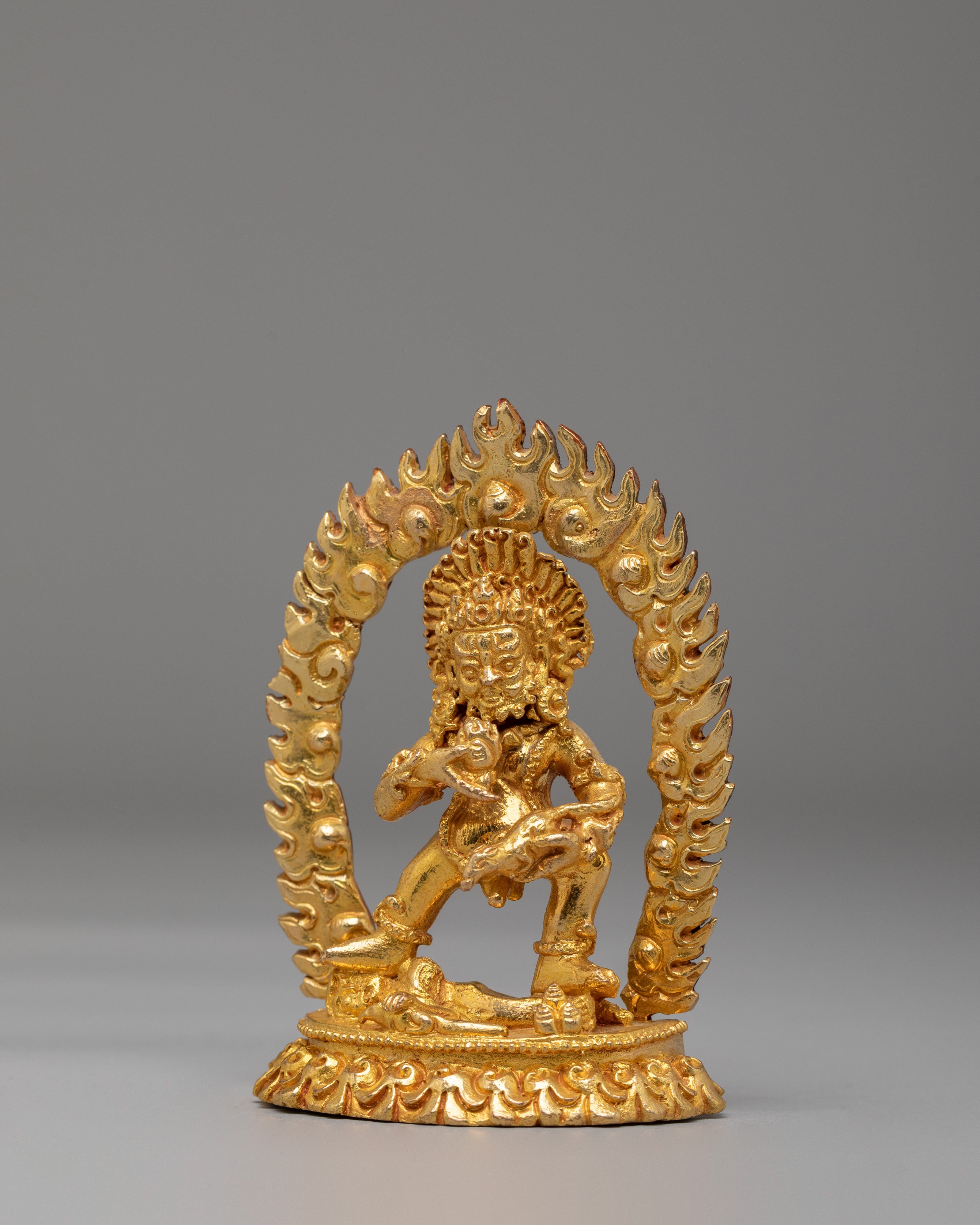 Ceremonial Black Dzambhala Statue | Symbol of Prosperity and Protection