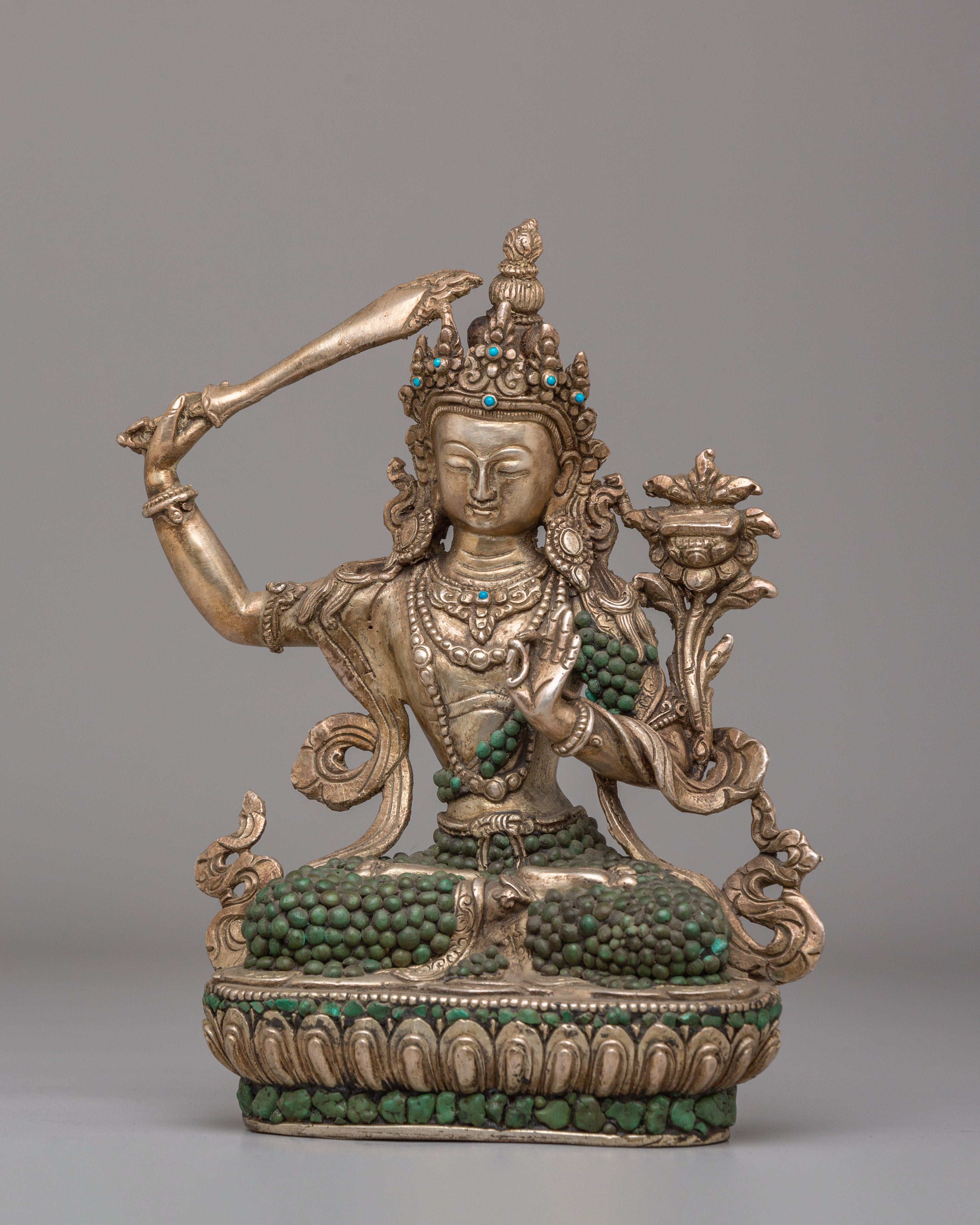 Manjushri Handcrafted Buddhist Statue | Embodiment of Wisdom