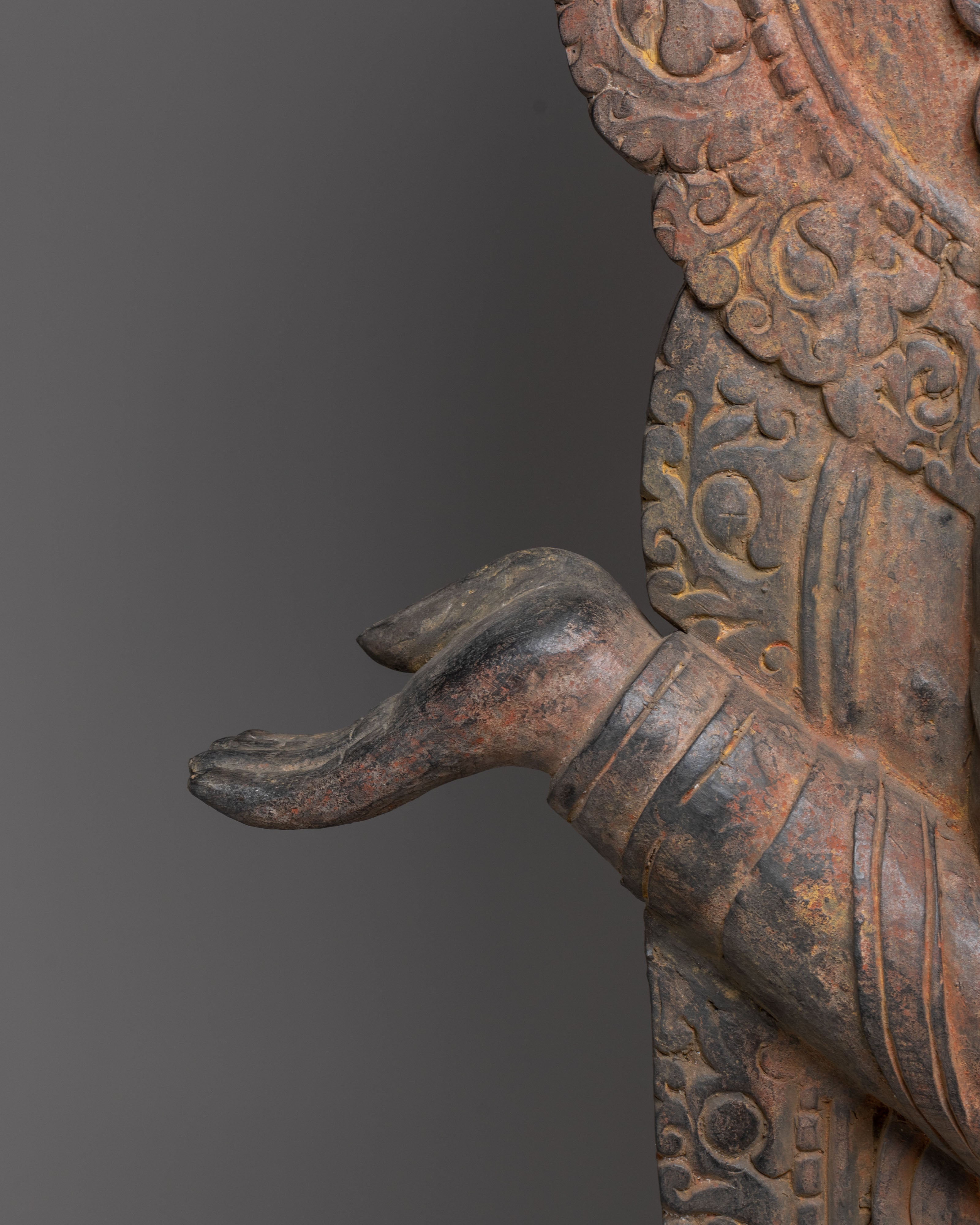 Divine Tara Compassion Statue | Hand-Carved Wooden Art
