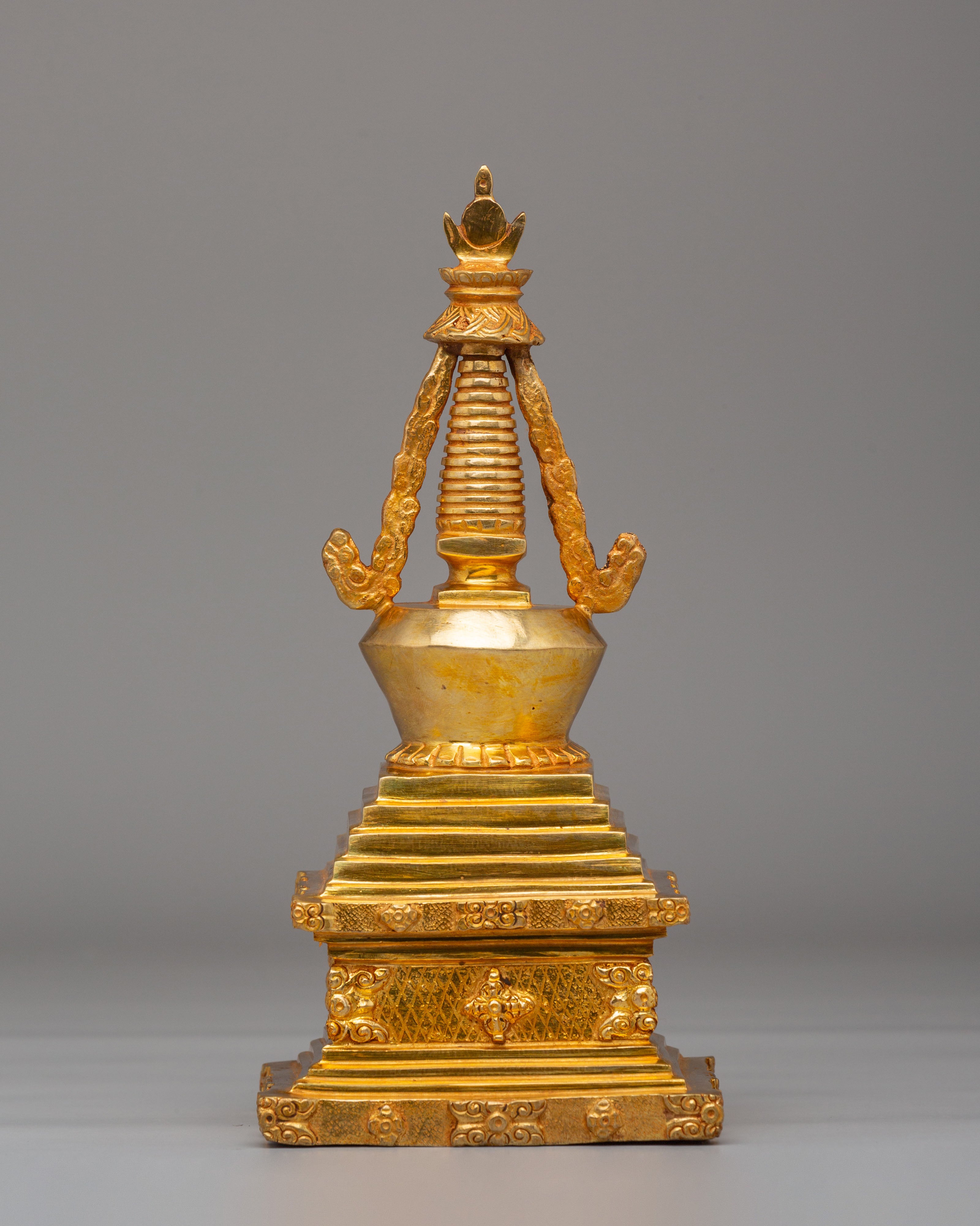 Handmade Sacred Stupa | Traditional Tibetan Artwork