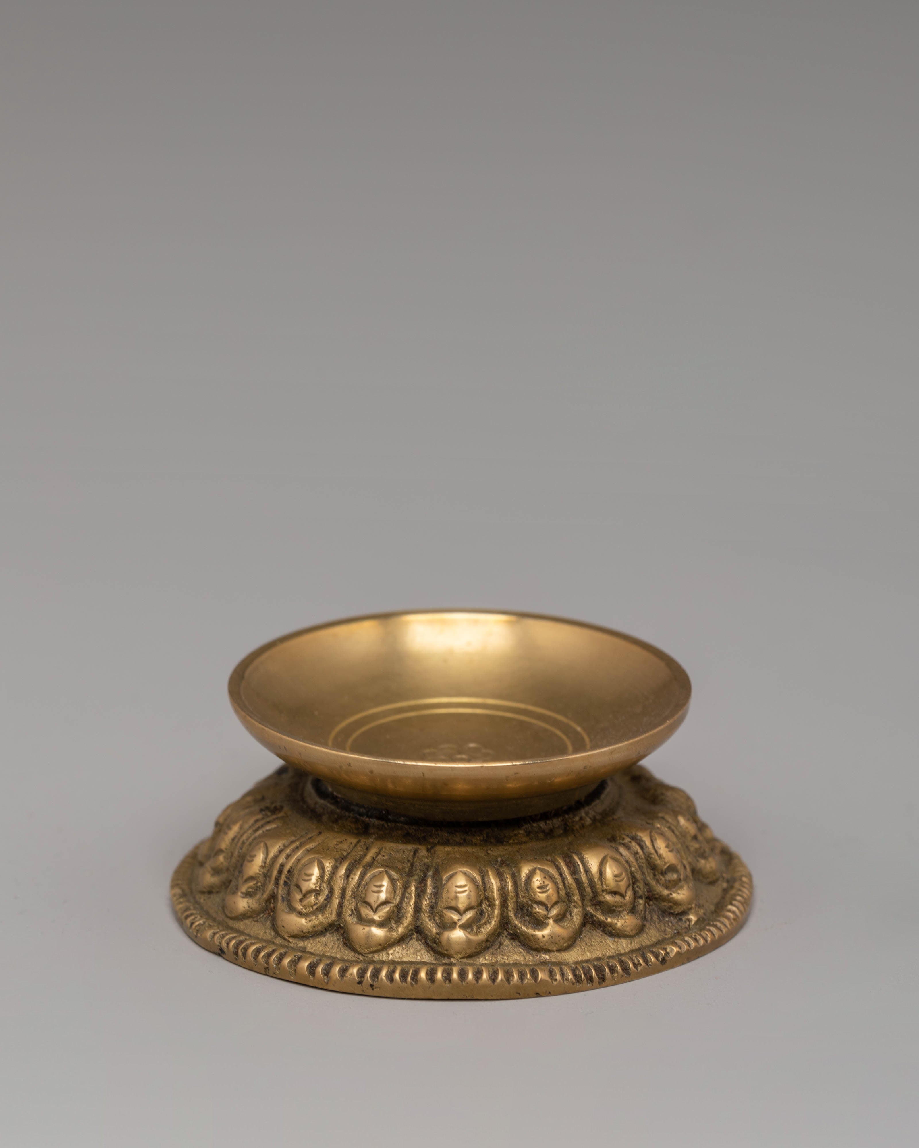 Oil Lamp Set for Ritual Ceremonies | Handcrafted Brass Altar Lamps